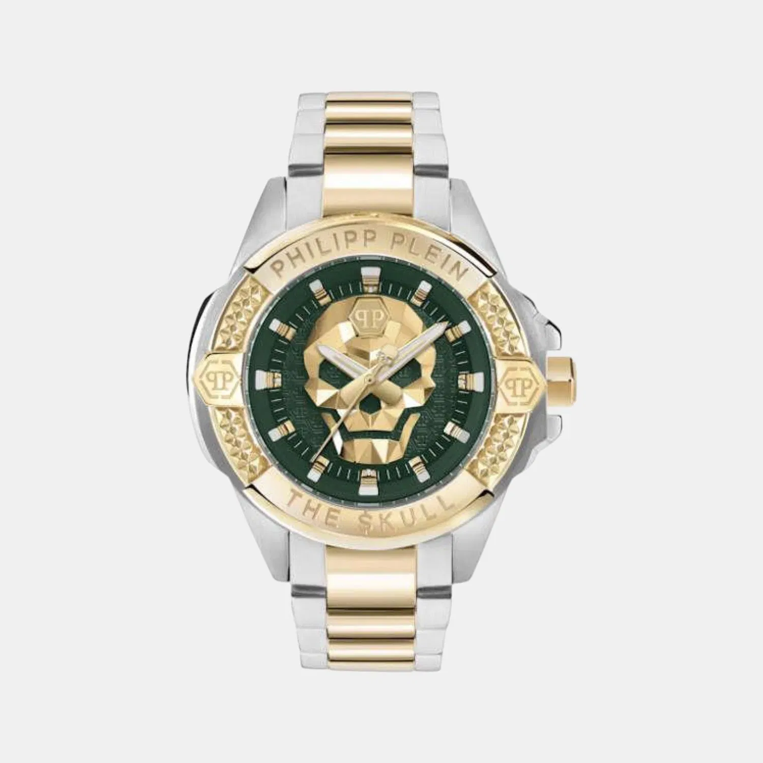 Philipp Plein Men Quartz Green Dial Analog Stainless Steel Watch Pwaaa2825