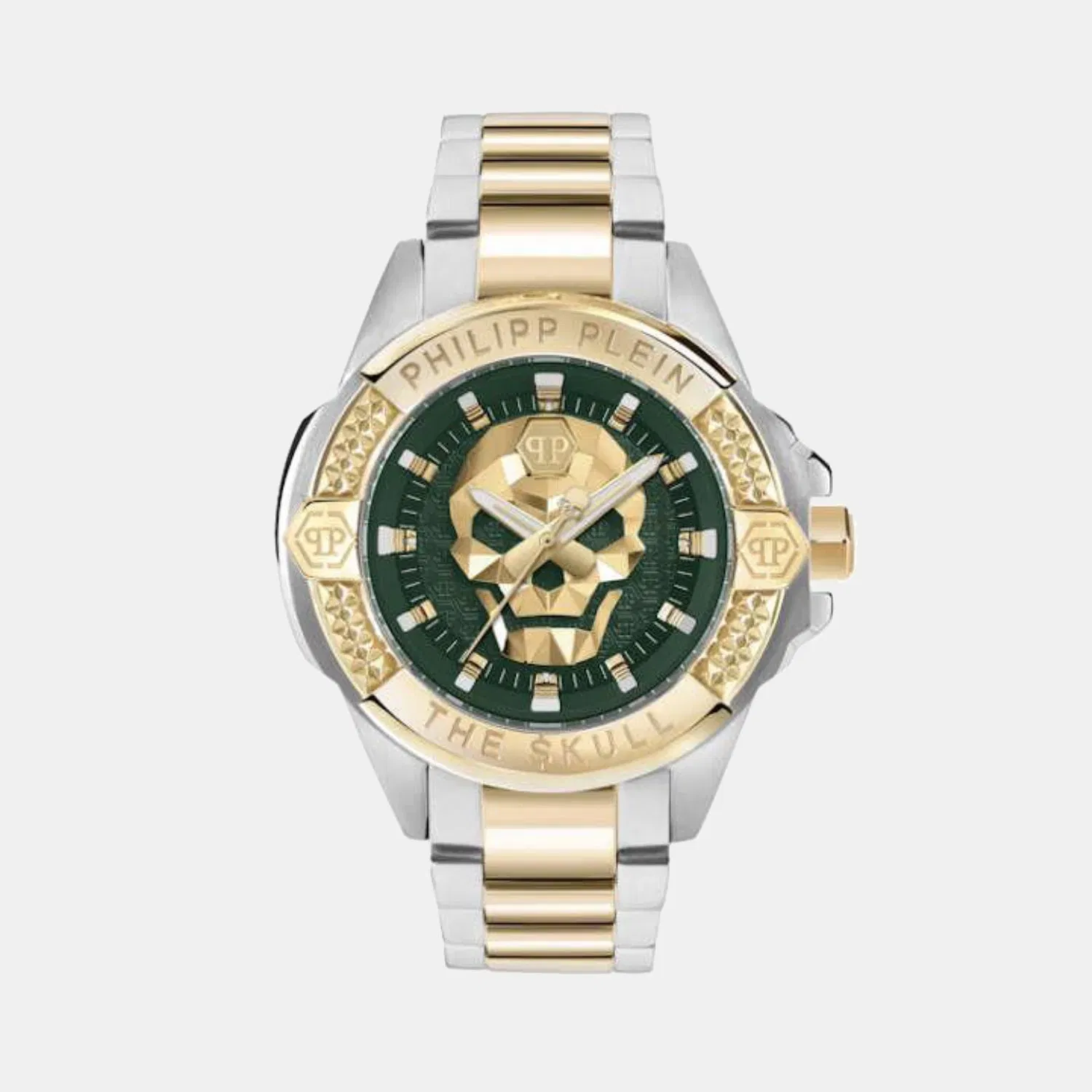 Philipp Plein Men Quartz Green Dial Analog Stainless Steel Watch Pwaaa2825