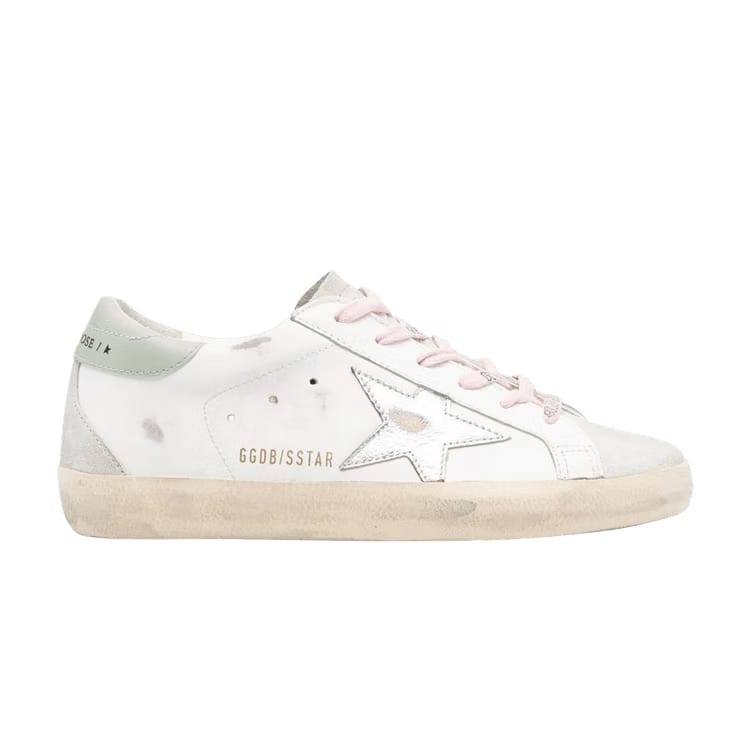 Golden Goose Wmns Superstar 'White Ice Silver Aquamarine'