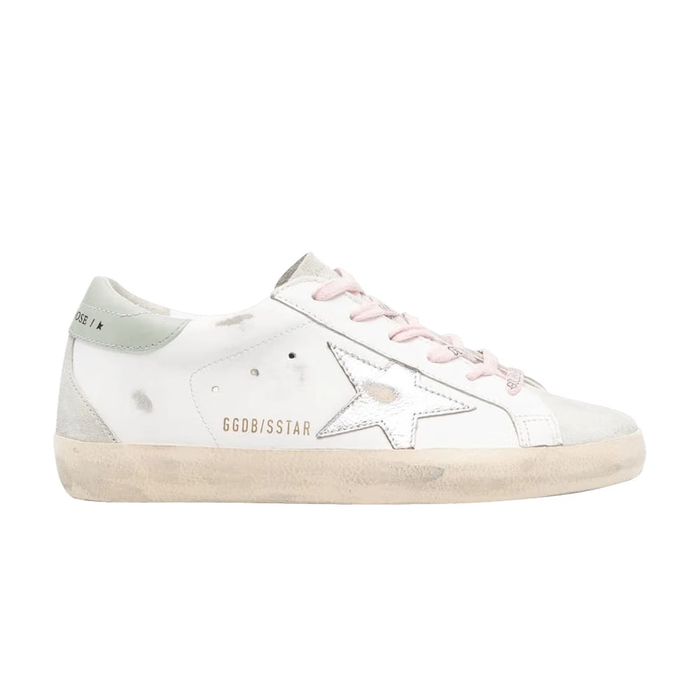 Golden Goose Wmns Superstar 'White Ice Silver Aquamarine'