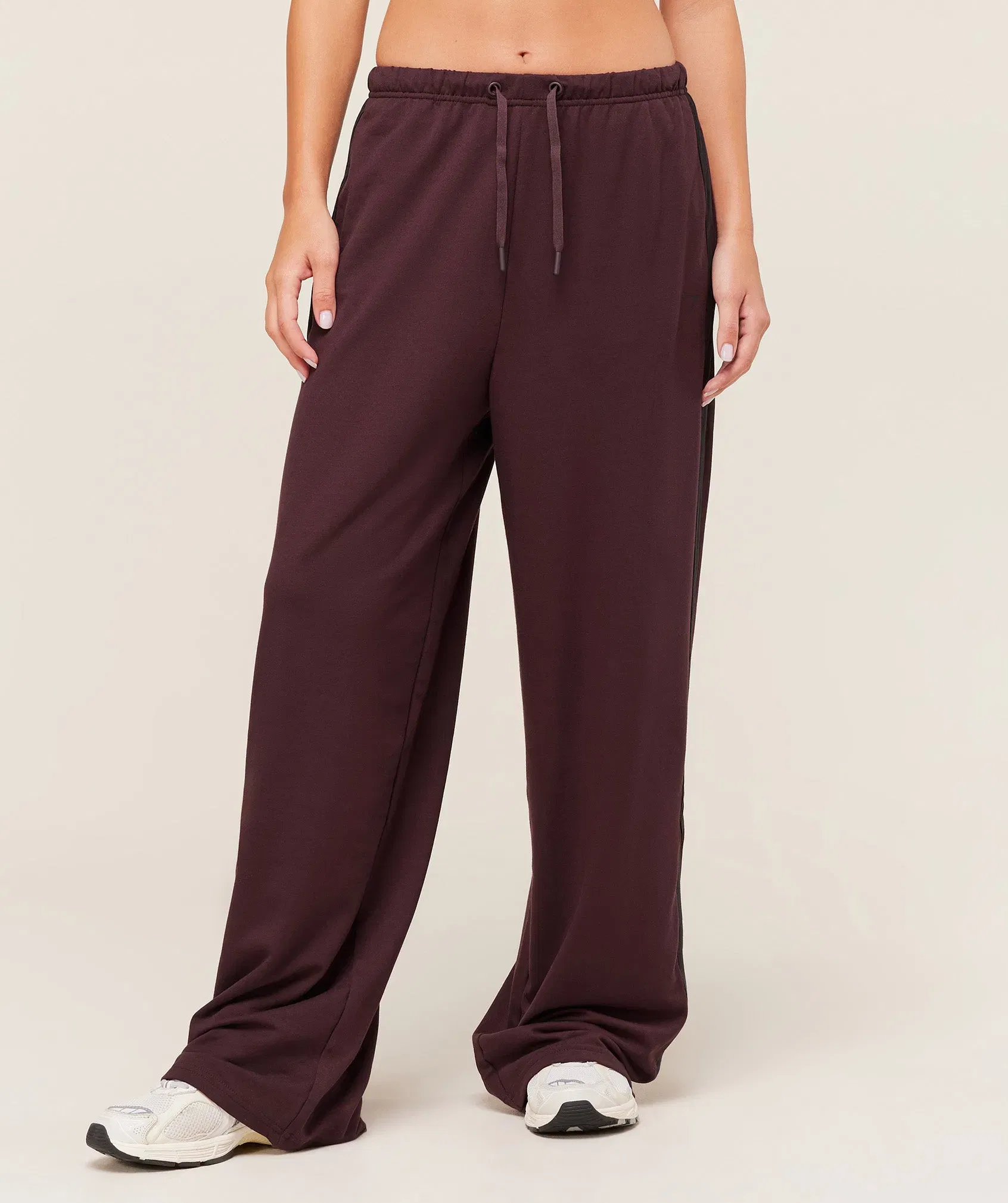 Women's Gymshark Retro Stripe Snap Pants Cherry Purple