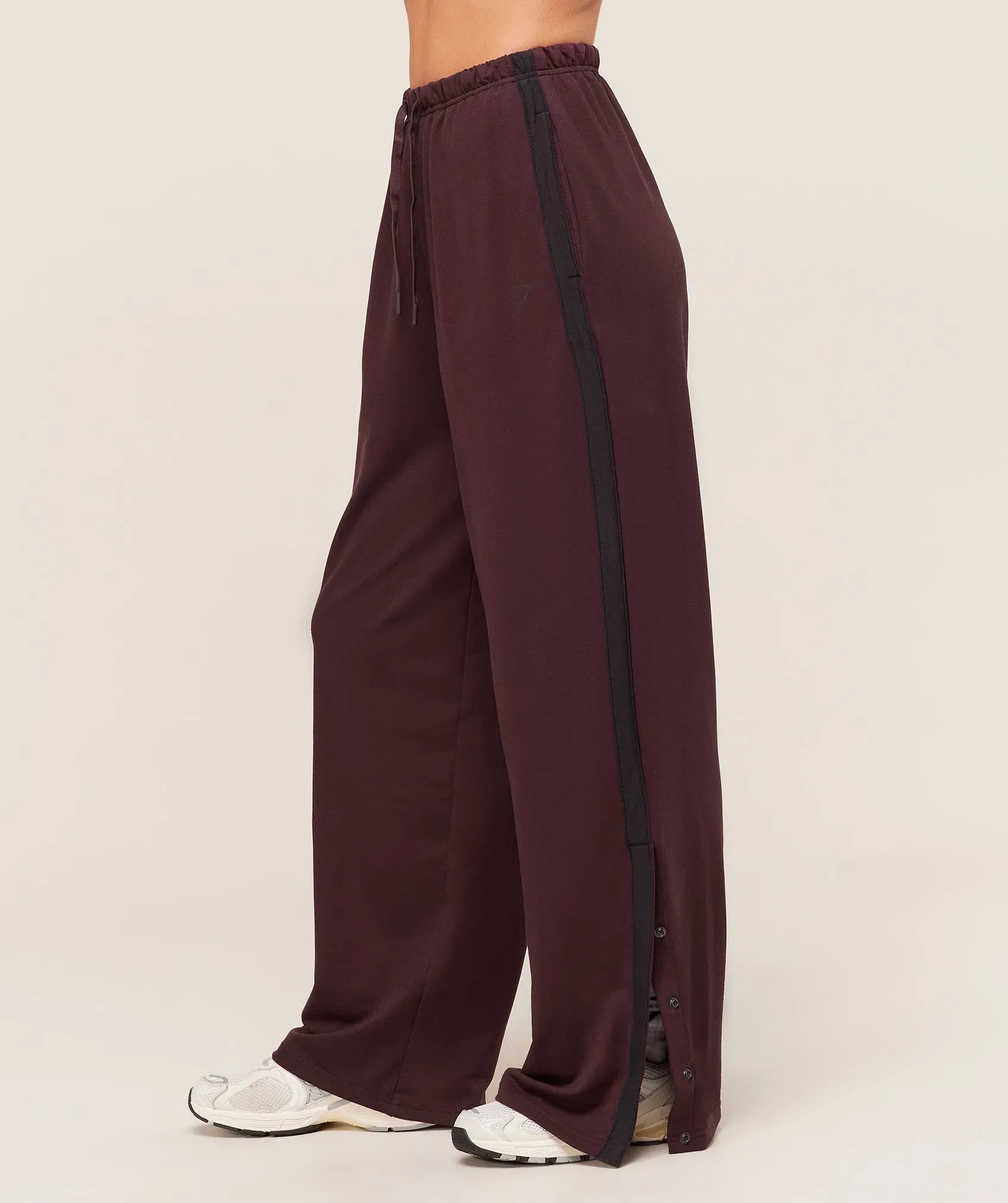 Women's Gymshark Retro Stripe Snap Pants Cherry Purple