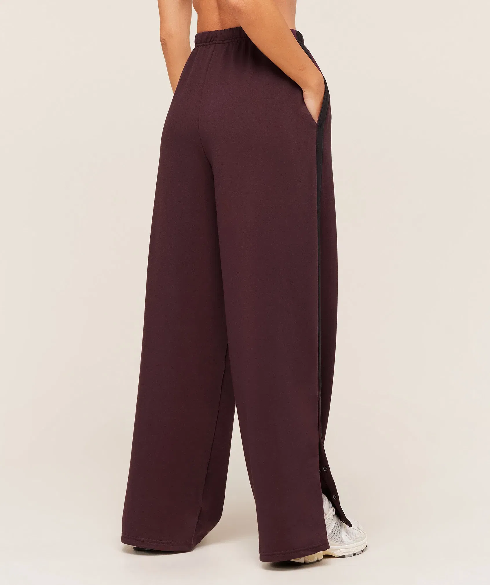 Women's Gymshark Retro Stripe Snap Pants Cherry Purple
