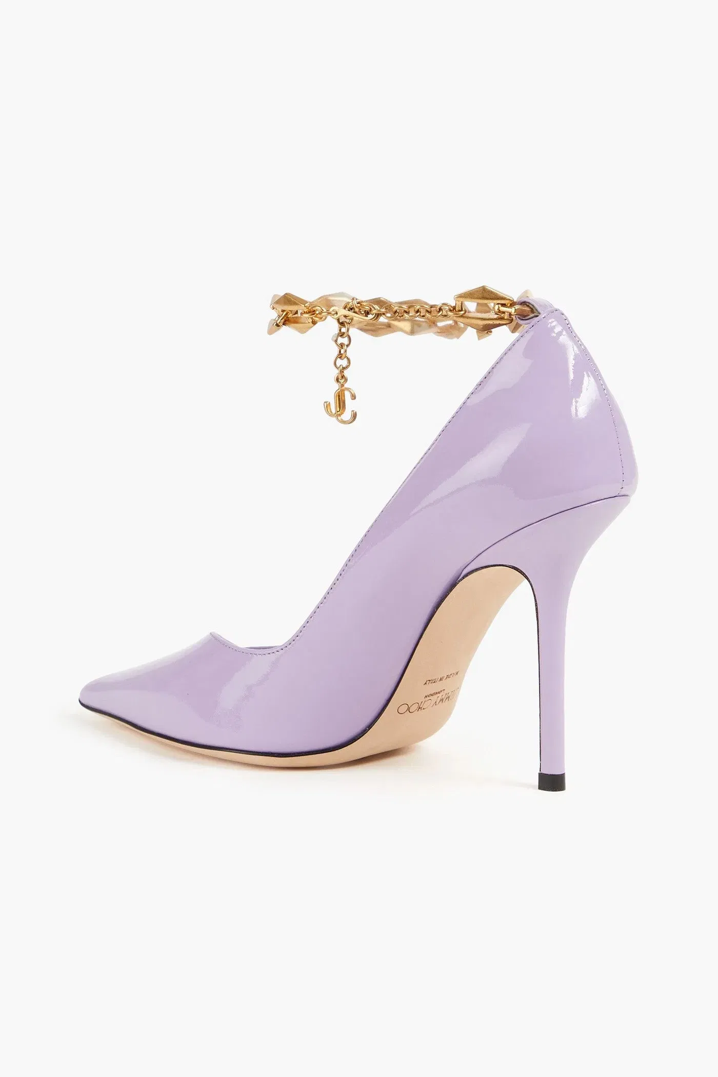 Jimmy Choo Diamond Talura 100 Patent-Leather Pumps Lavender Women's