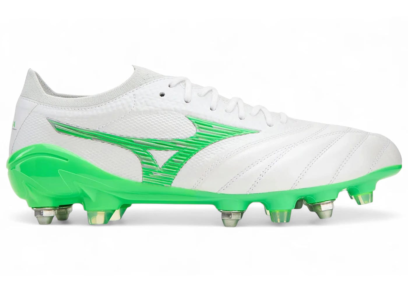 Mizuno Morelia Neo Iv Beta Japan White Neon Green Cool Gray