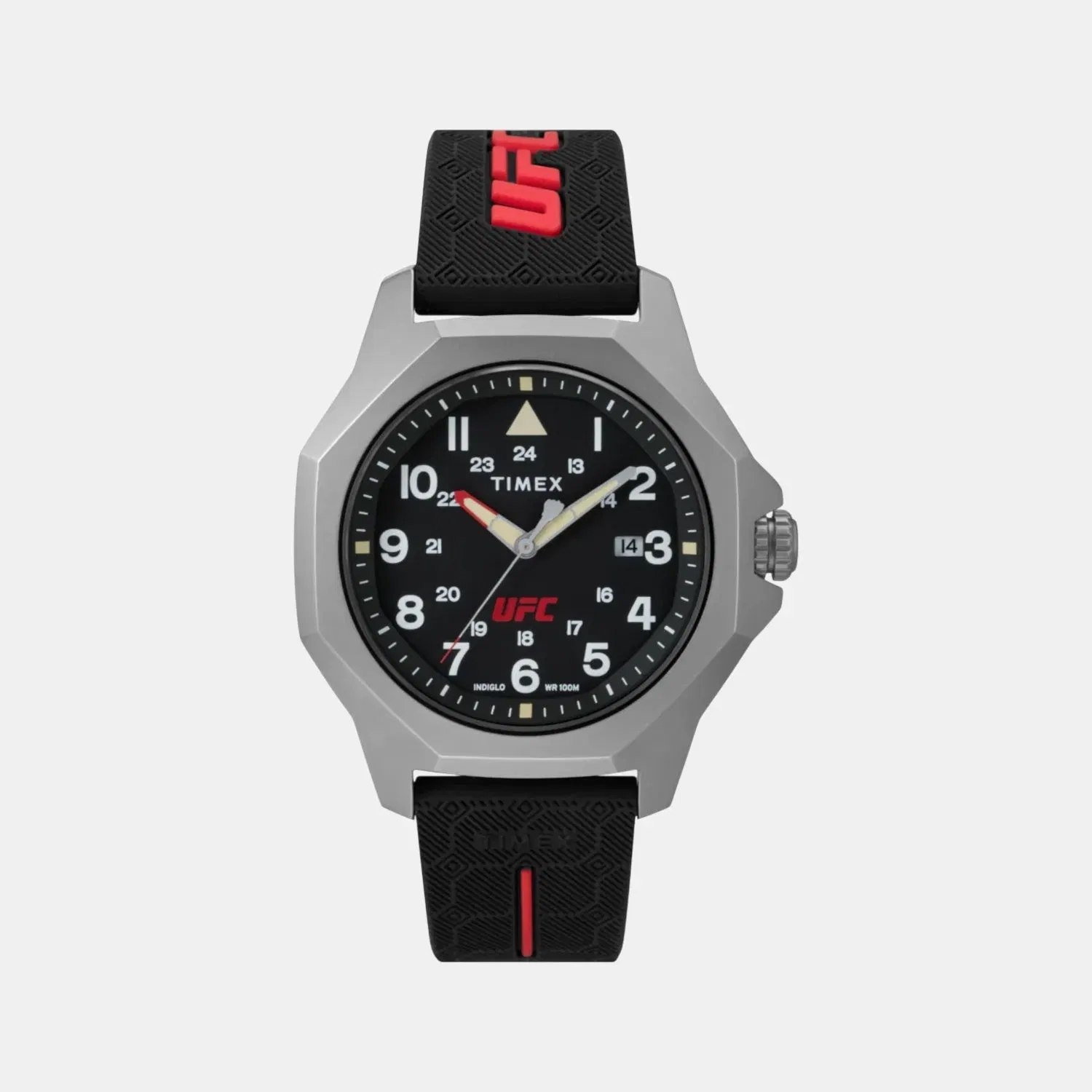 Timex Men Quartz Black Dial Analog Silicone Watch Tw2V85400X6