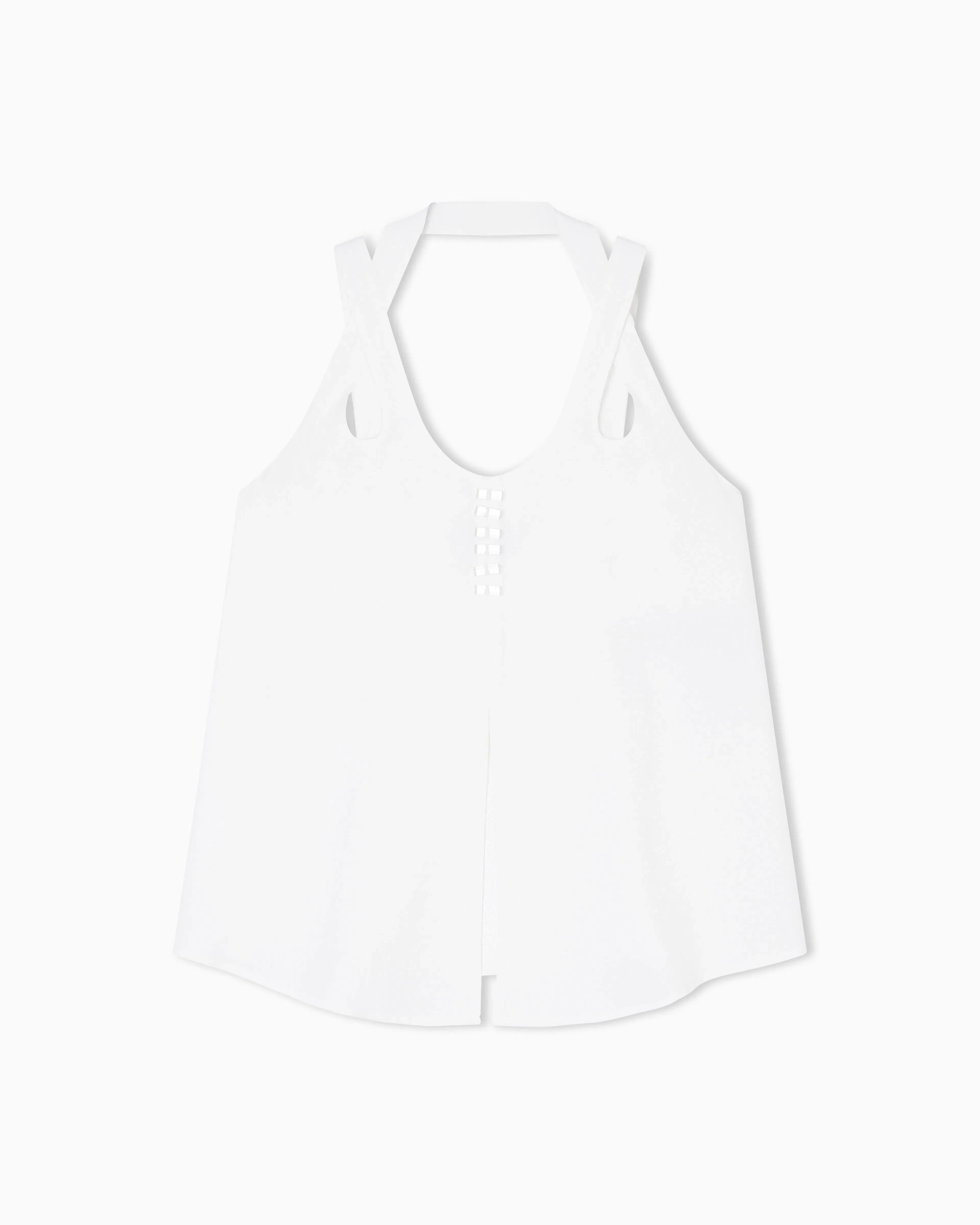 Emporio Armani flowing micro leopard spot jacquard top