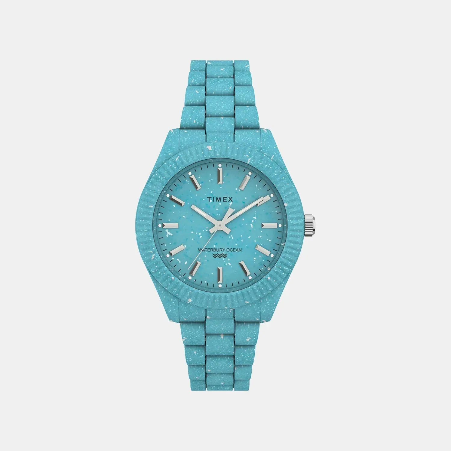 Timex Waterbury Women Quartz Blue Dial Analog Brass Watch Tw2V33200X6