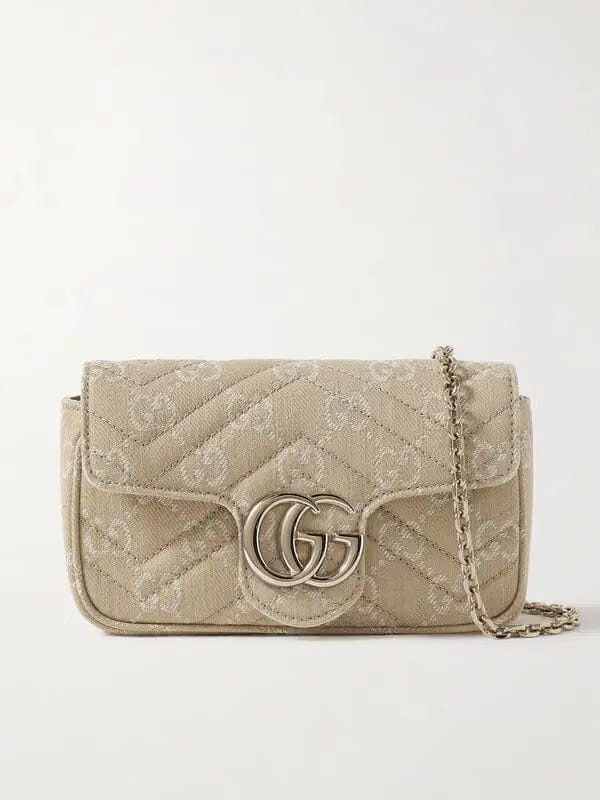 GG Marmont 2.0 Matelassé Canvas-Jacquard Shoulder Bag