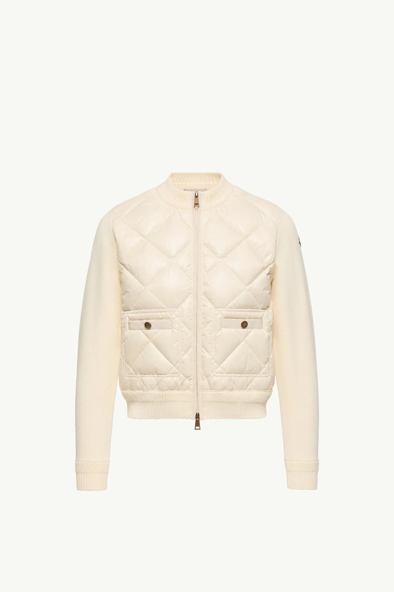 Moncler Cotton Padded Cardigan White White