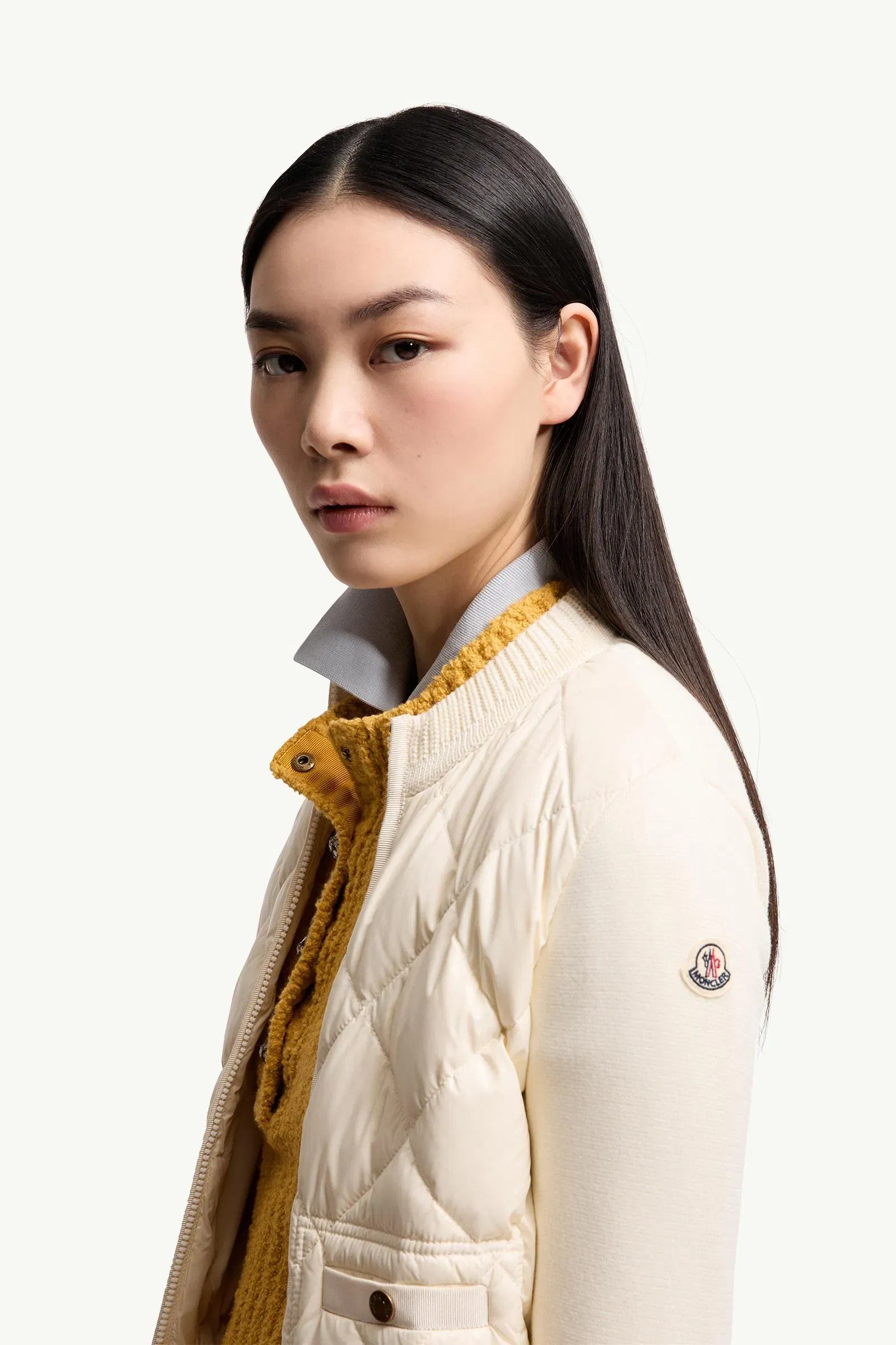 Moncler Cotton Padded Cardigan White White