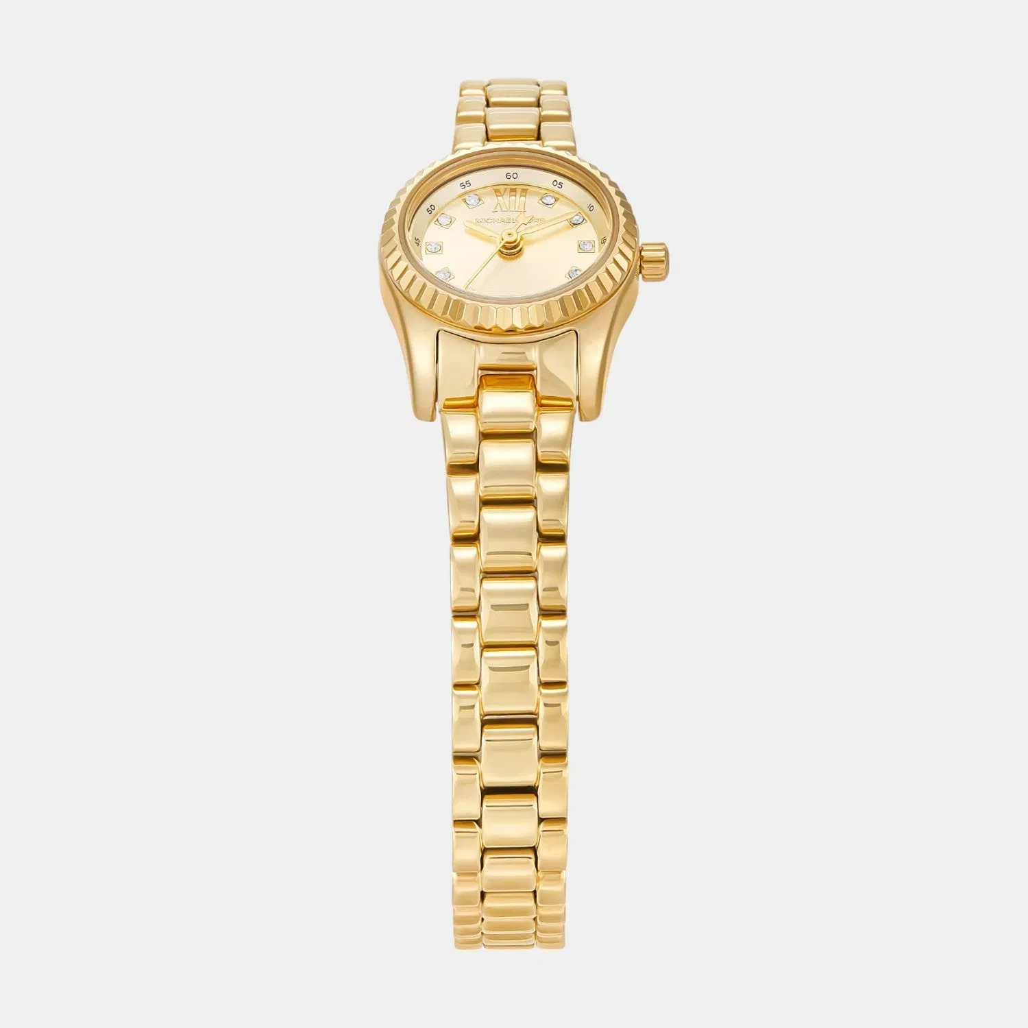 Michael Kors Lexington Women Quartz Gold Dial Analog Stainless Steel Watch Mk4862