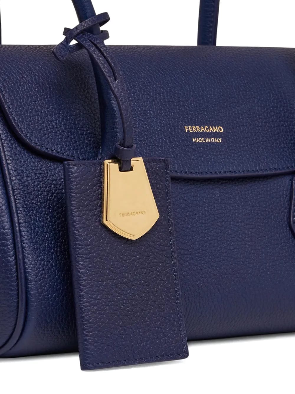 small East-West leather tote bag