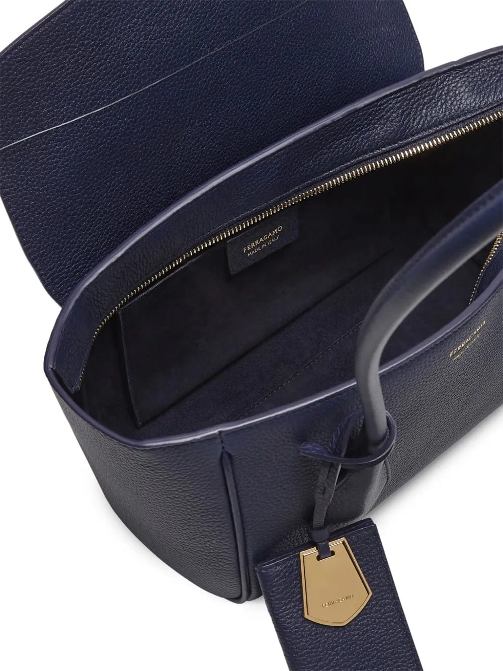 small East-West leather tote bag