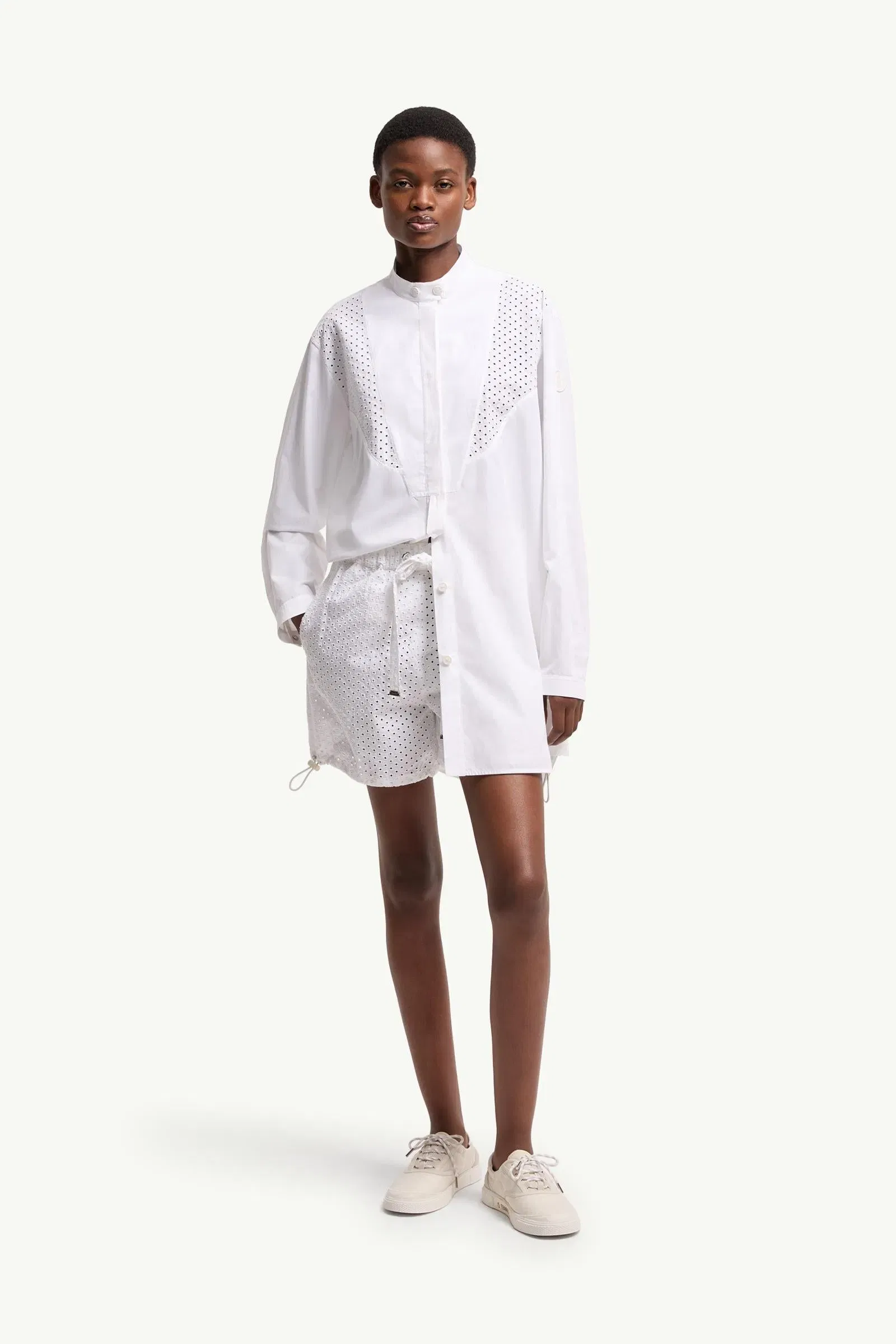 Moncler San Gallo Cotton Poplin Shirt White White