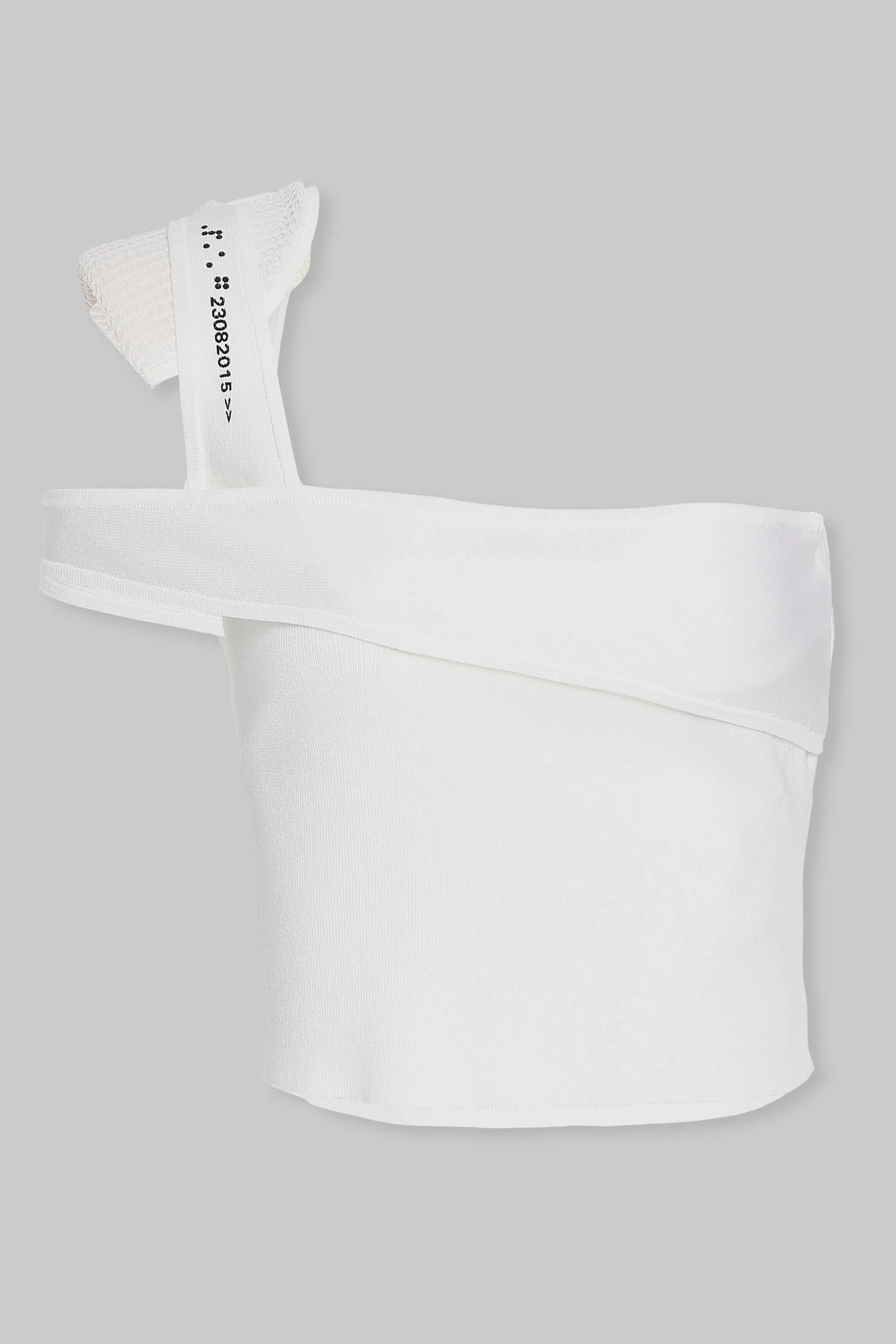 CROSSOVER ONE SHOULDER TOP W/ SHOULDER PAD