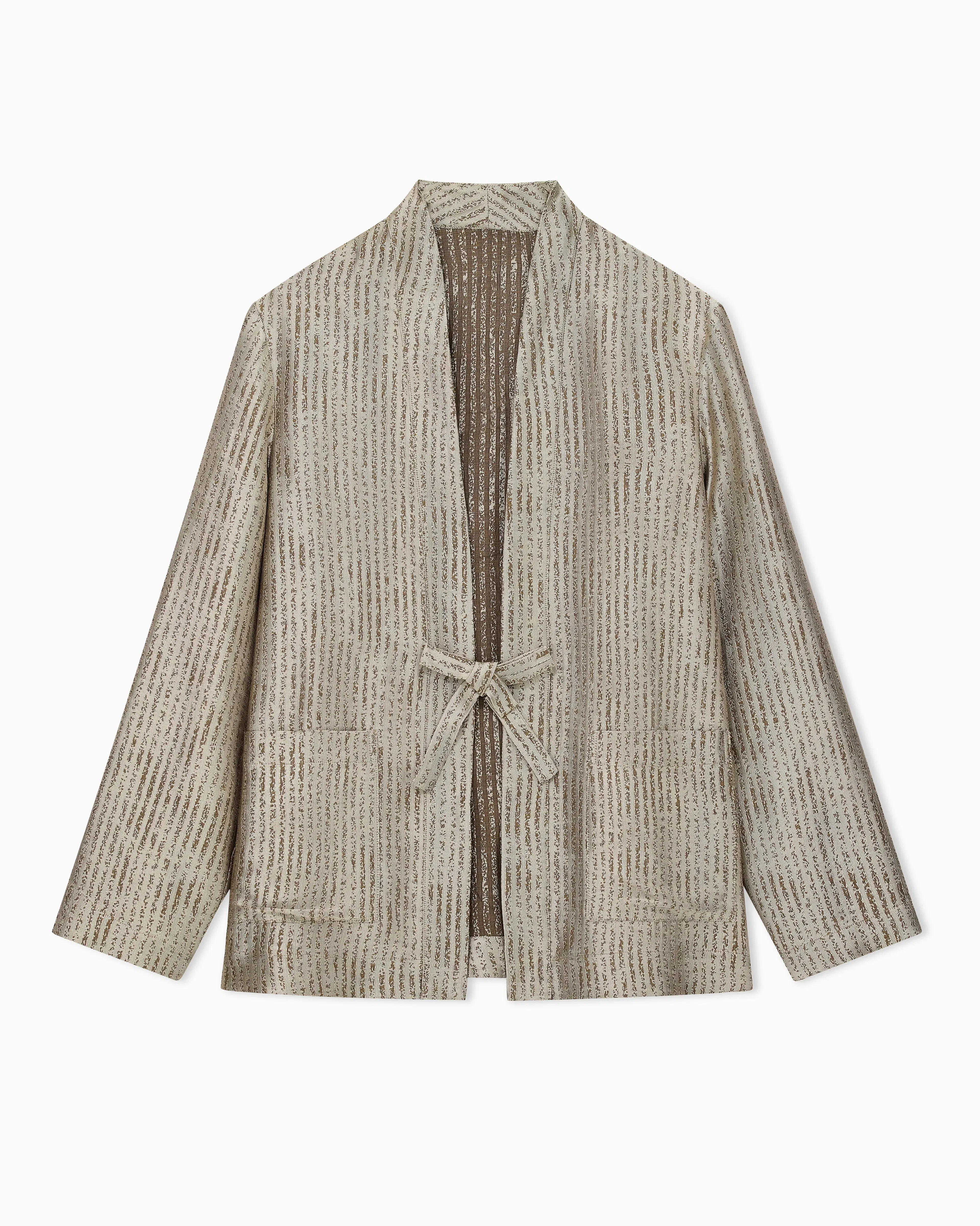 Emporio Armani Kimono jacket in flowing jacquard