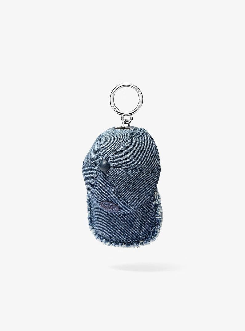 Michael Kors Denim Baseball Hat Bag Charm Washed Denim