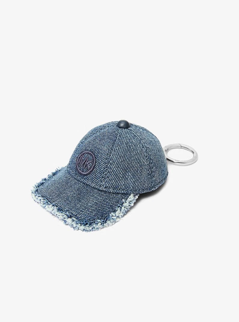 Michael Kors Denim Baseball Hat Bag Charm Washed Denim