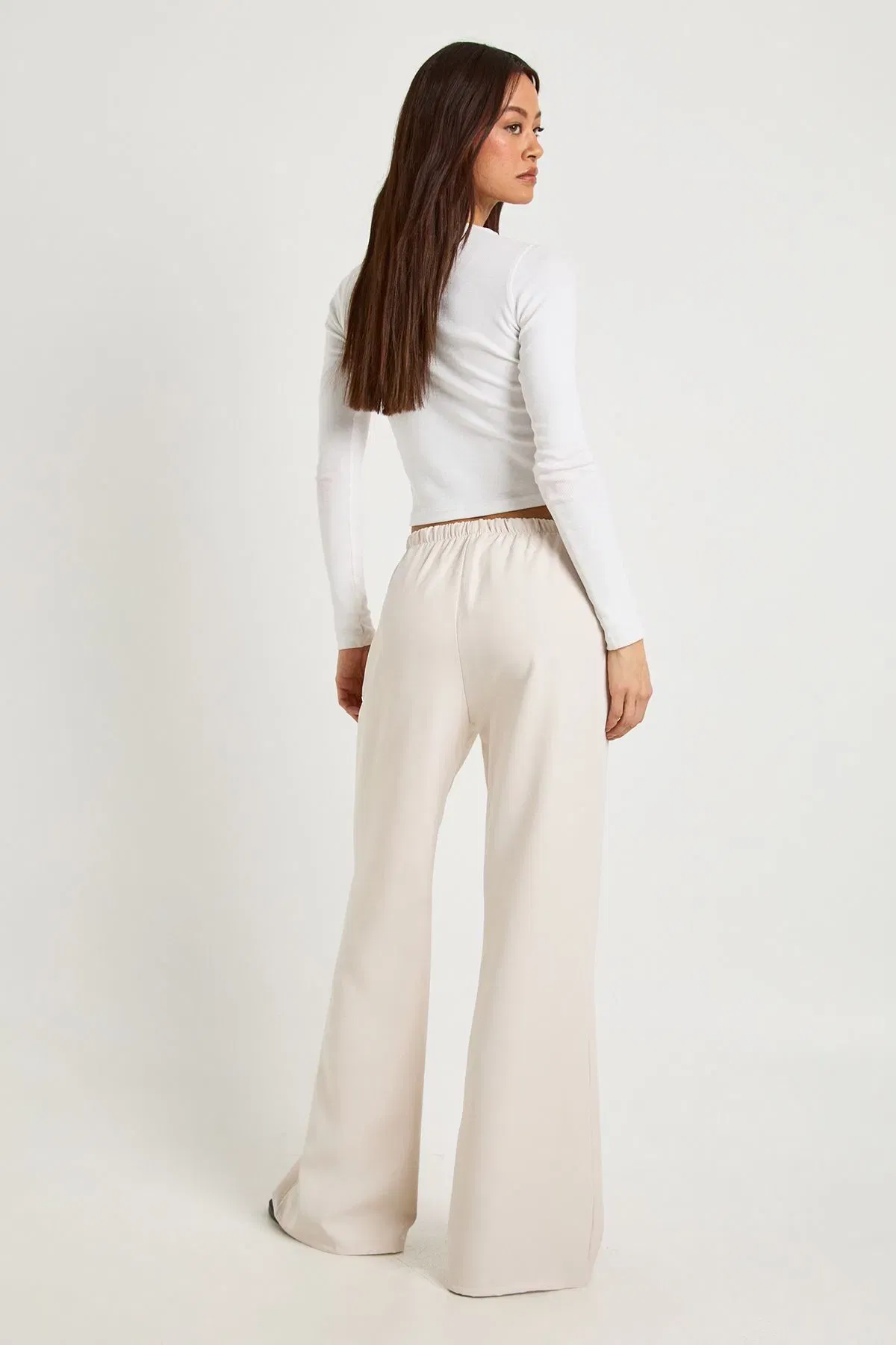 Tall Woven Elasticated Waist Straight Leg Trousers