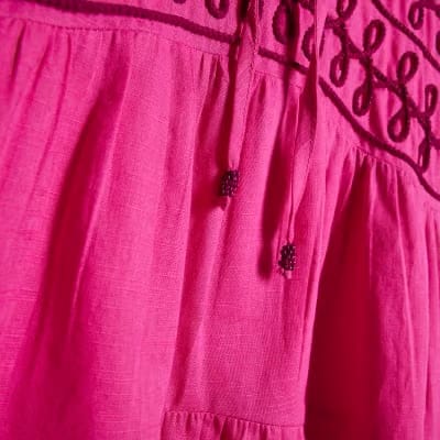 Pink Cornelli Mini Beach Dress