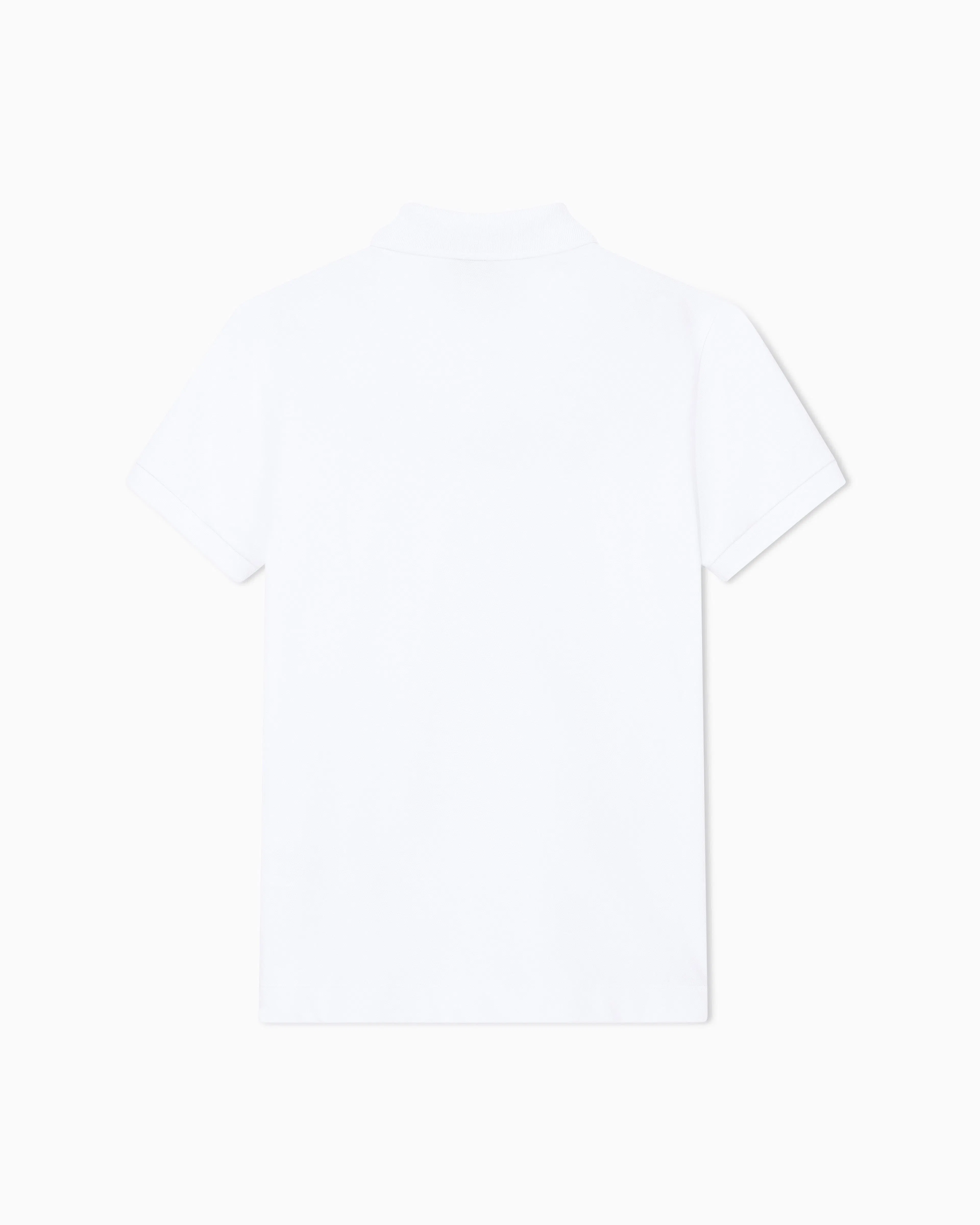 EA7 Jersey polo in stretch cotton with metal logo Core Lady