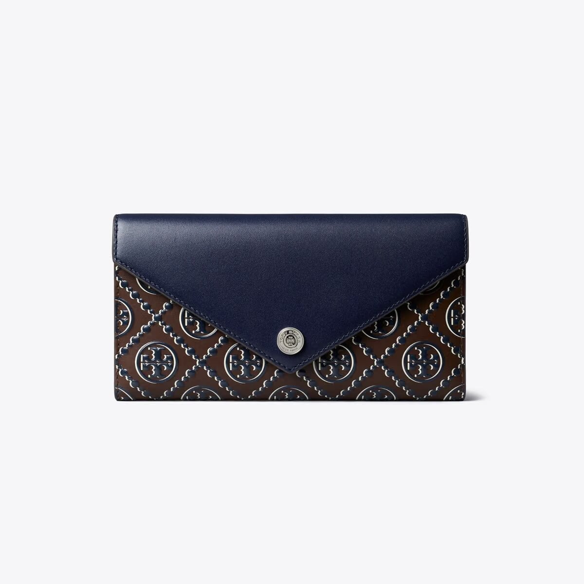 T Monogram Contrast Embossed Envelope Wallet