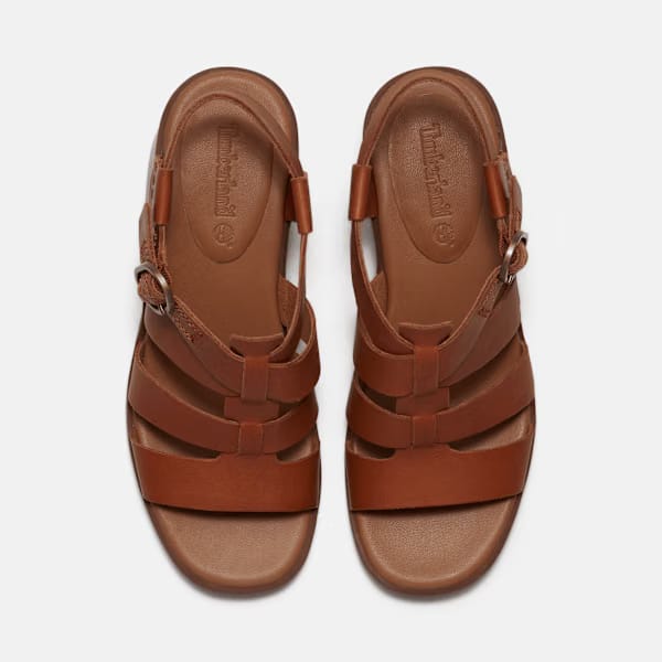 Timberland Bellevaux Fisherman Sandal Brown Full-Grain Women'S