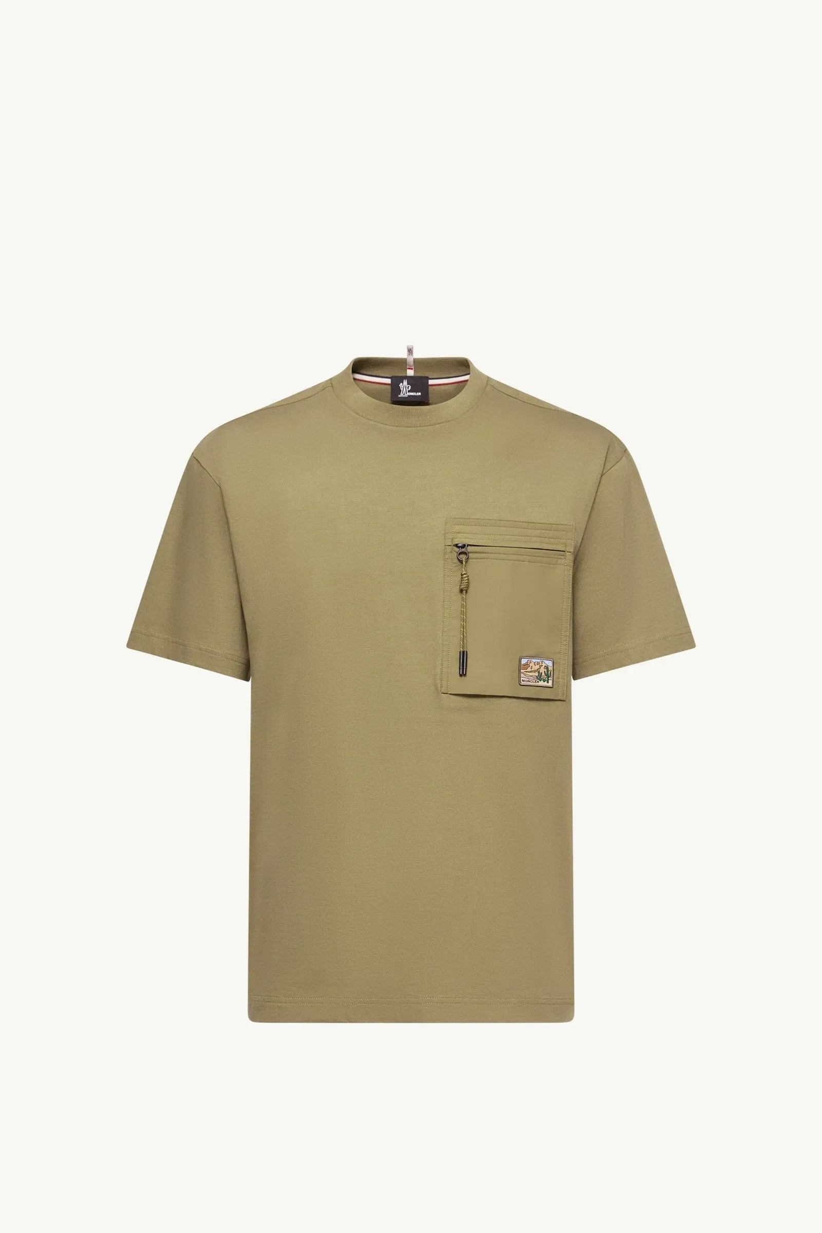 Moncler Utility Pocket Cotton T-Shirt Olive Green Olive Green