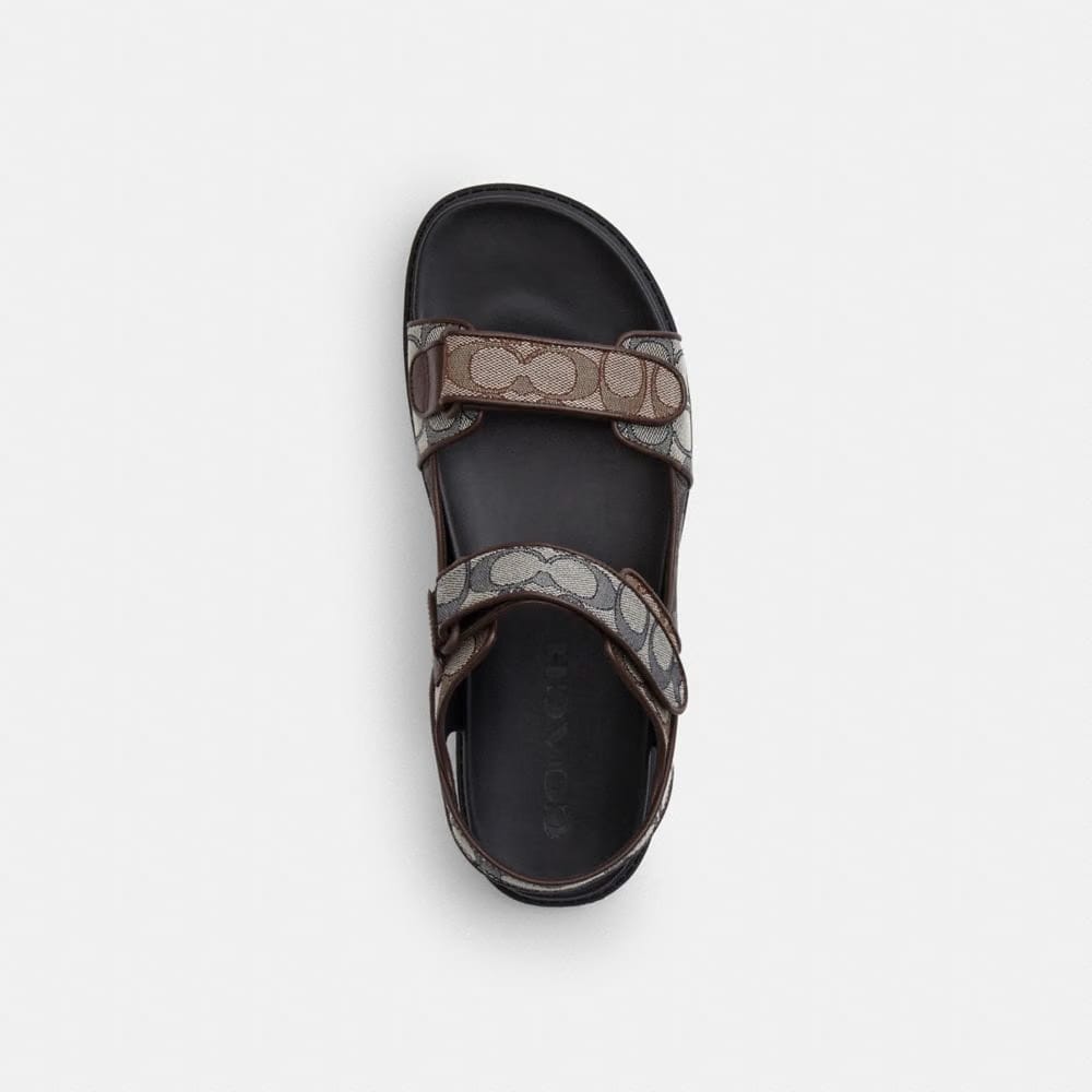 Double Strap Sandal In Signature Jacquard