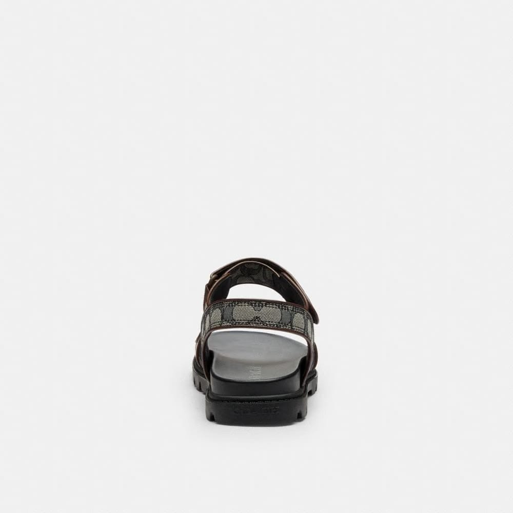 Double Strap Sandal In Signature Jacquard