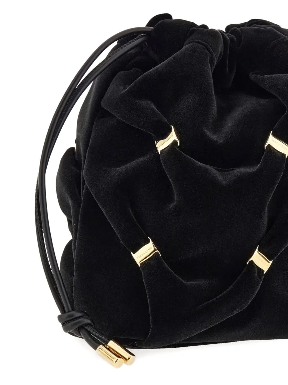 mini Vara-bow gathered bucket bag