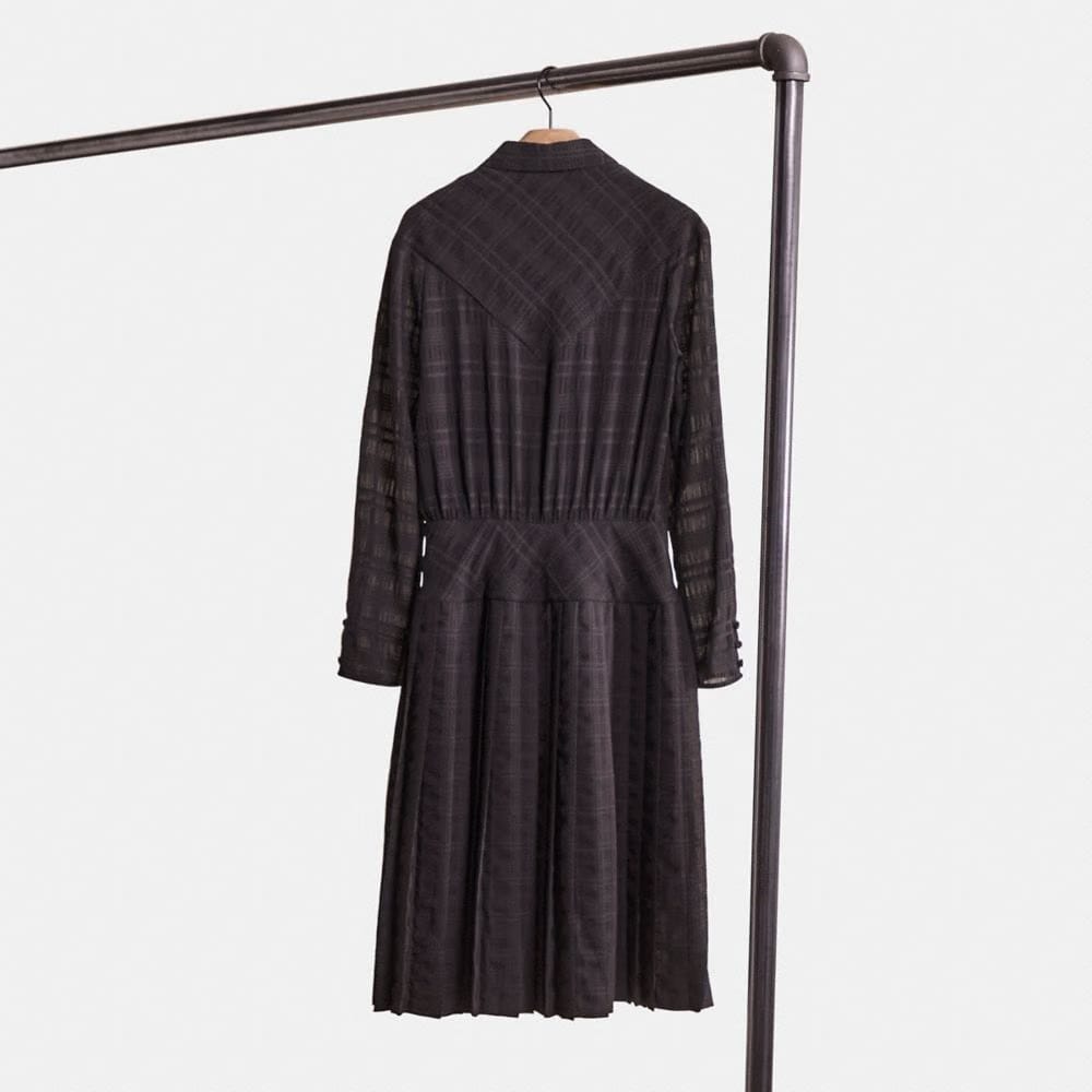 Restored Plaid Pleated Shirt Dress