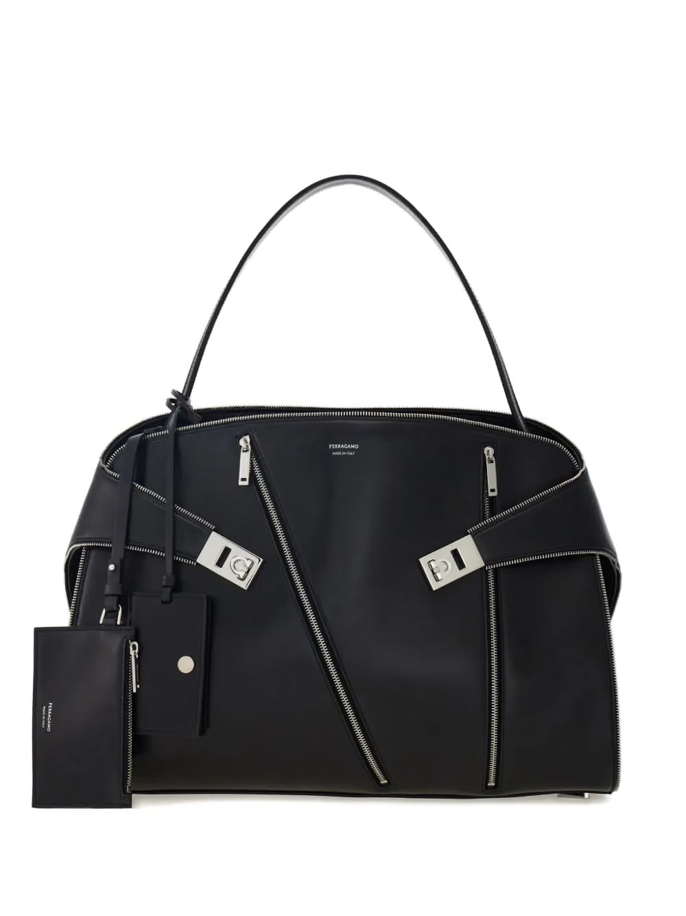 large Hug zip-detail shoulder bag