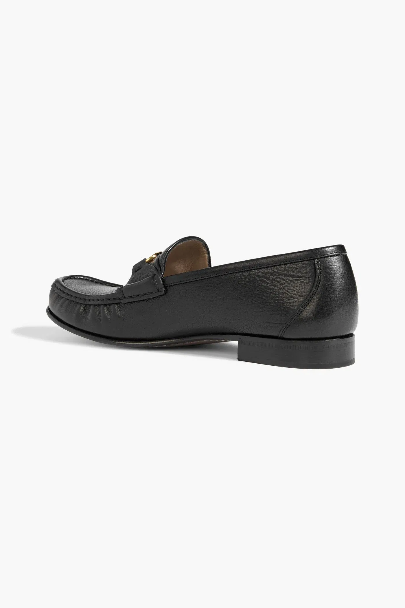 Valentino Garavani Vlogo Signature Leather Loafers Black Women's