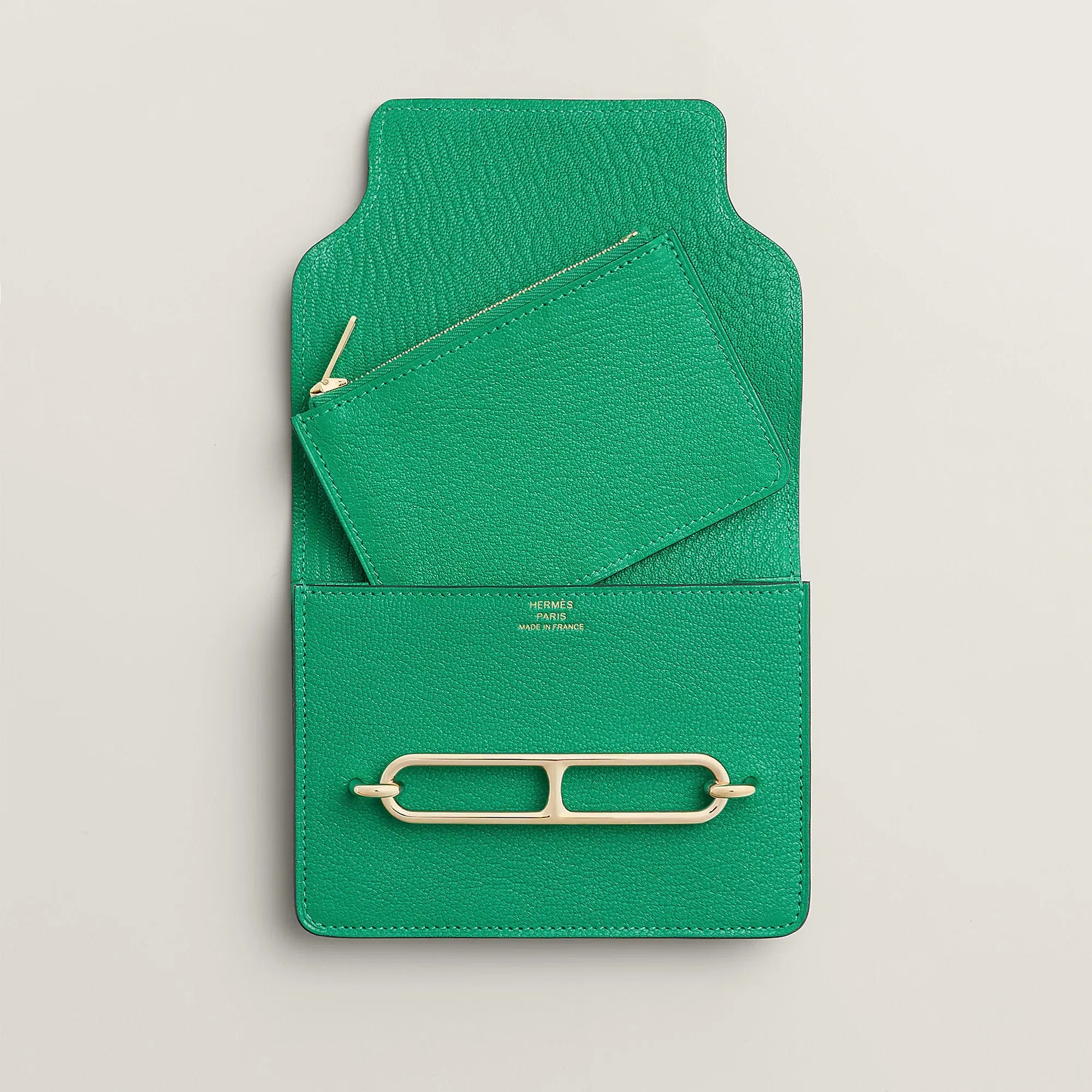 Hermes Roulis Slim Wallet Bleu Glacier