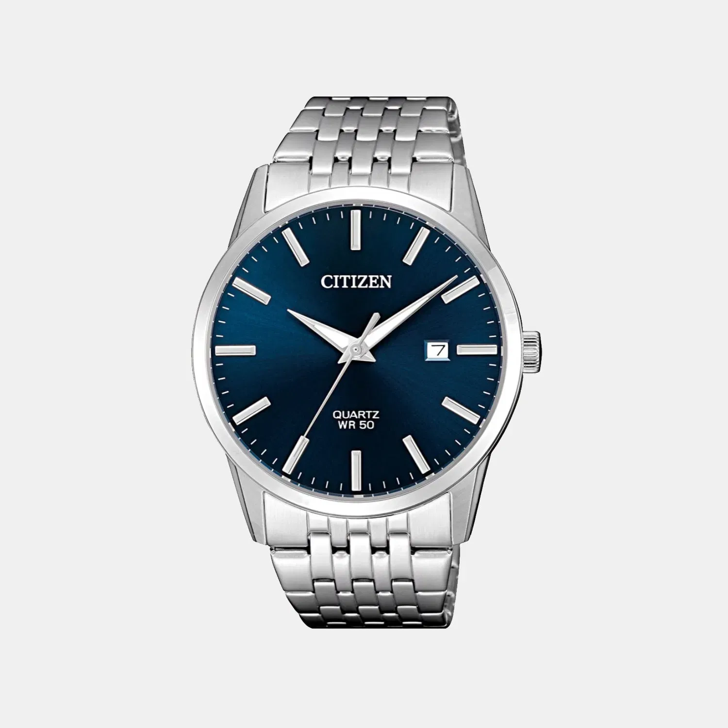 Citizen Men Quartz Blue Dial Analog Stainless Steel Watch Bi5000-87L