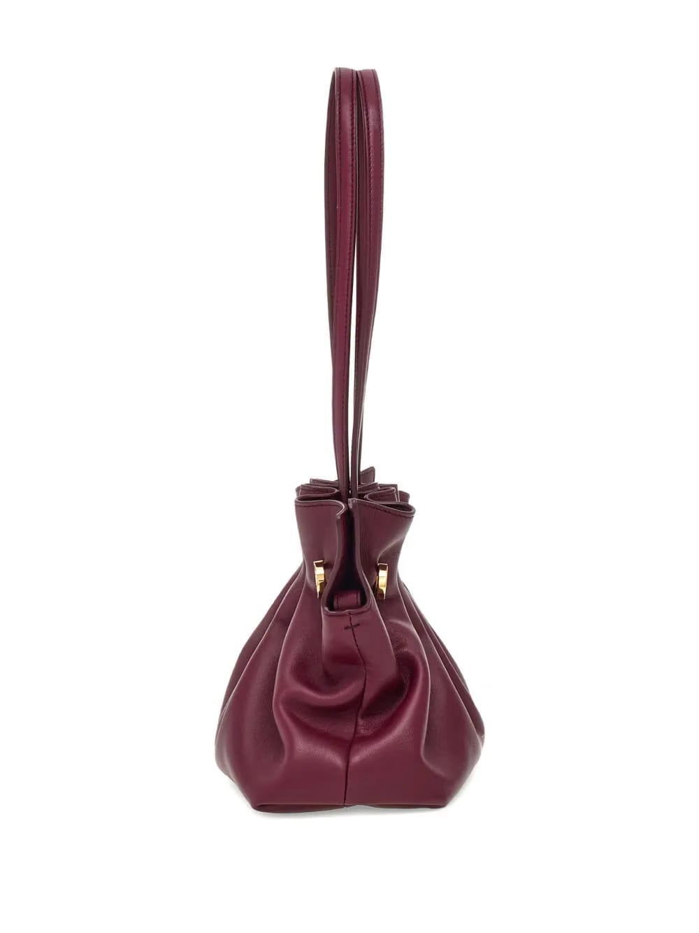 small double-Gancini gathered shoulder bag