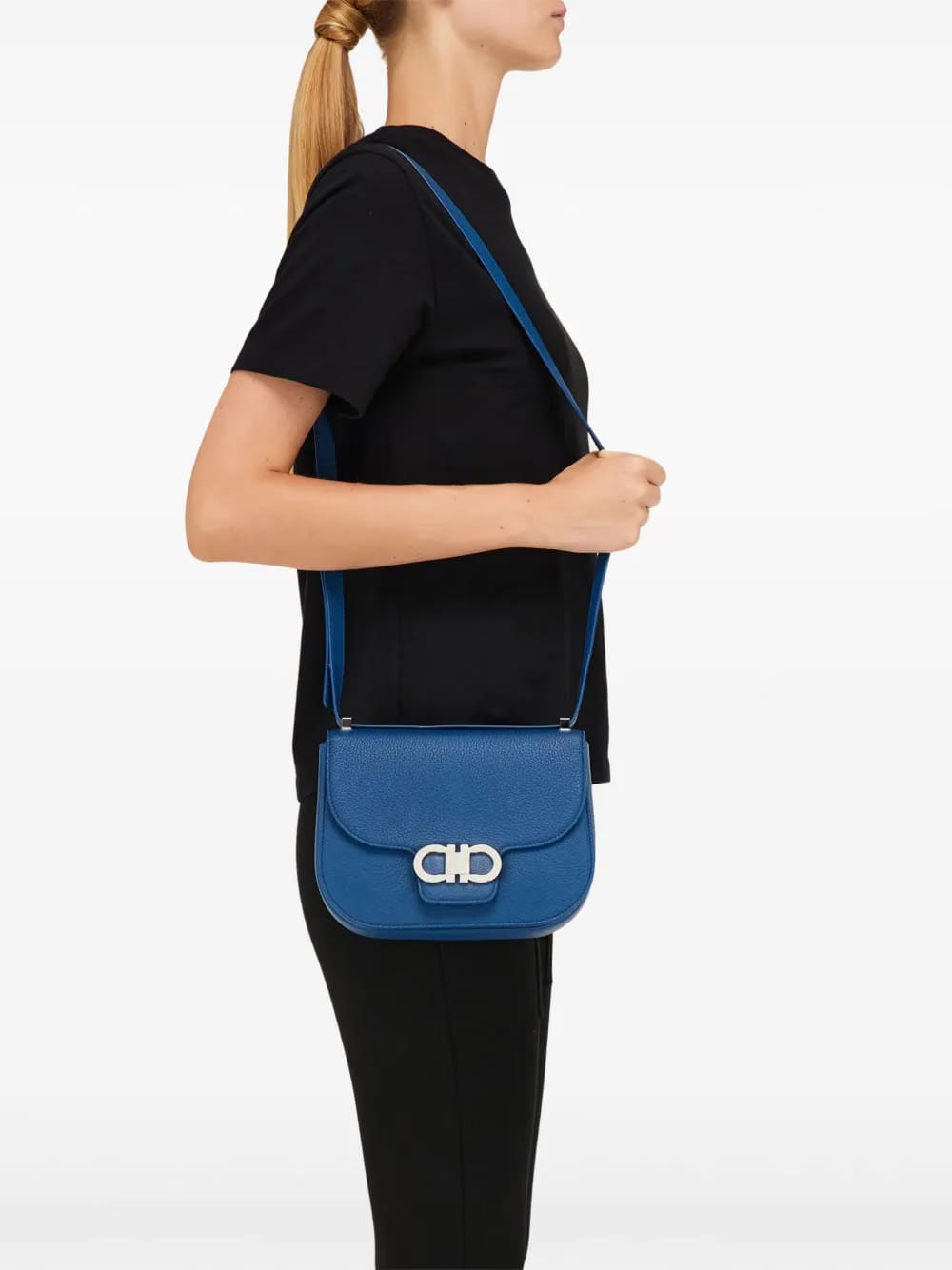 Double Gancini crossbody bag