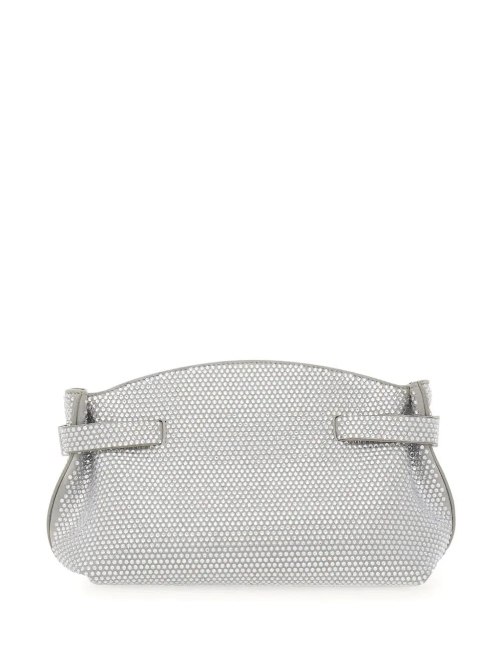 Hug crystal-embellished clutch bag