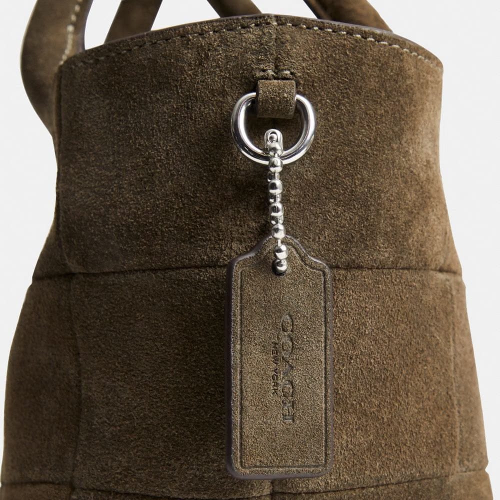 Coach Alter/Ego Small Tote Bag In Upcrafted Suede in Olive Suede