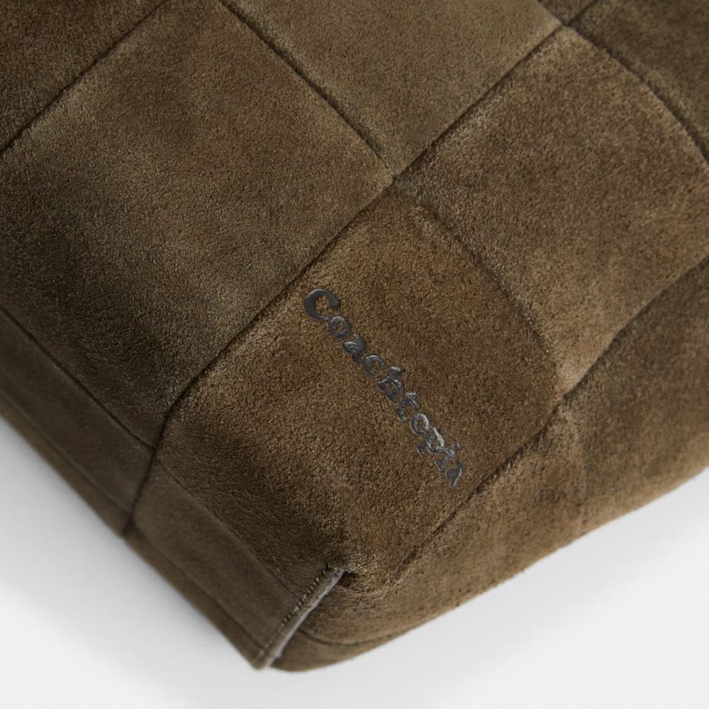 Coach Alter/Ego Small Tote Bag In Upcrafted Suede in Olive Suede