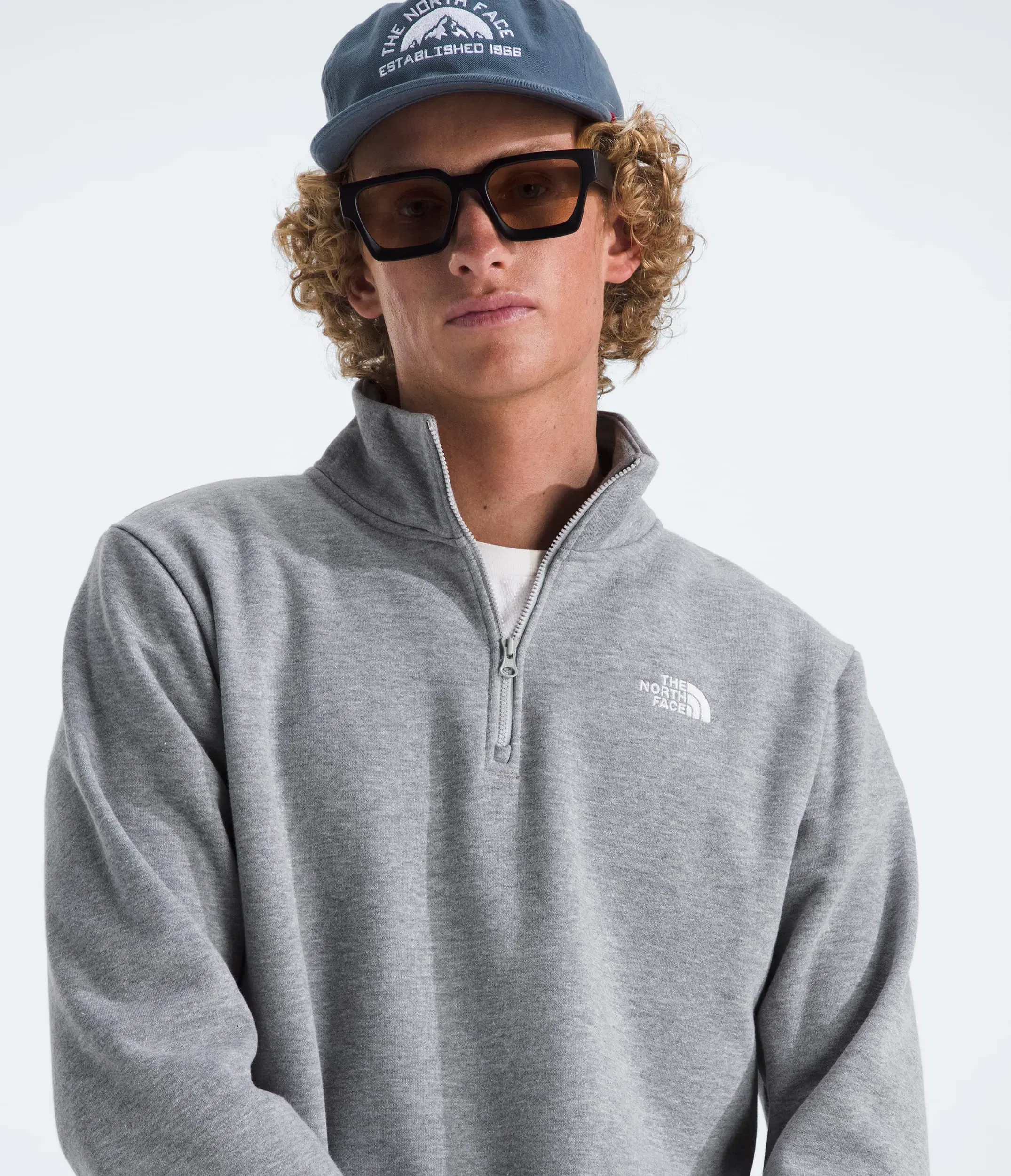 The North Face Men’s Evolution Simple Dome Regular ¼-Zip TNF Pale Grey Heather