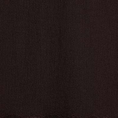 Brown Lace Trim Textured Wide Leg Trousers