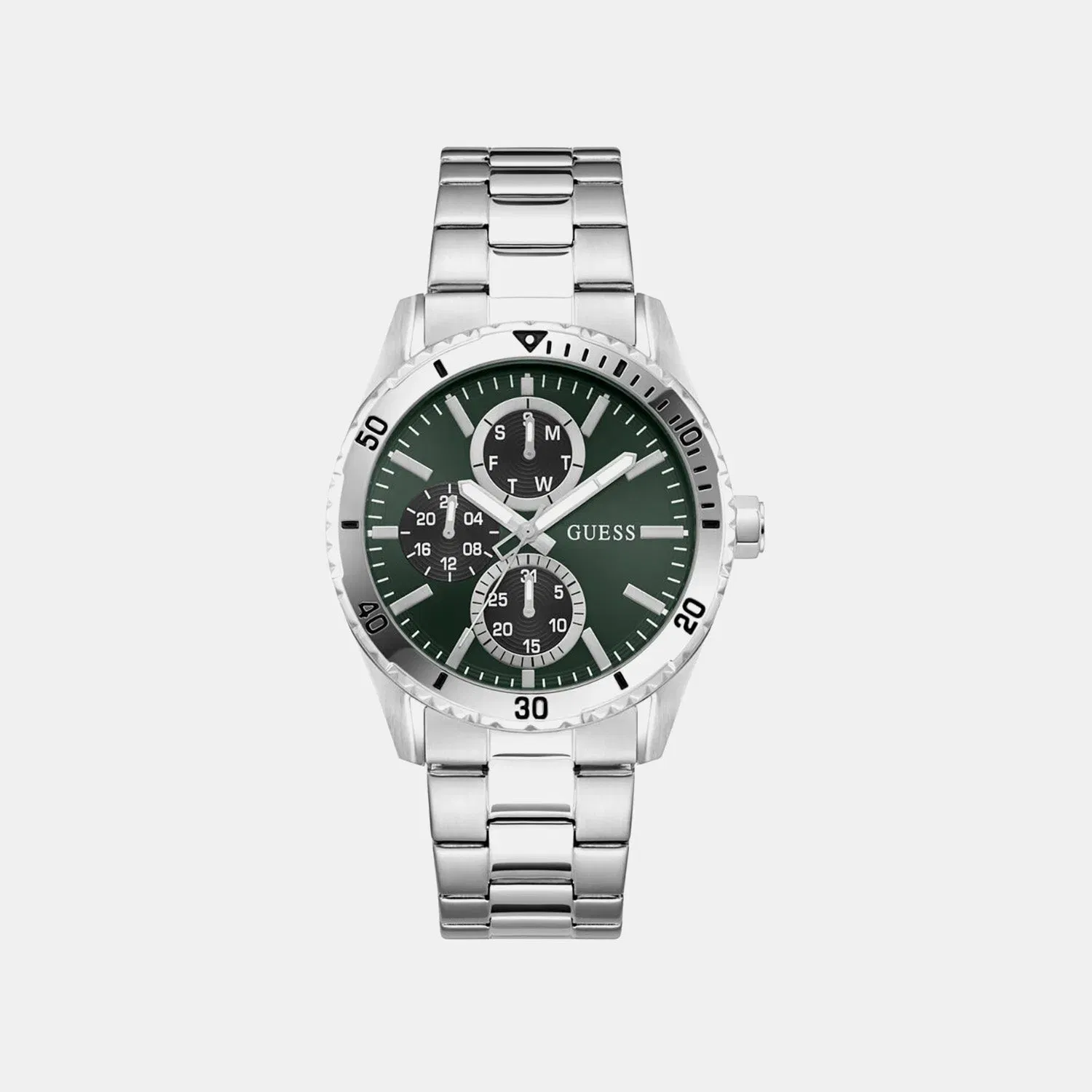 Guess GS Velocity Men Quartz Green Dial Analog Stainless Steel Gw1061G1