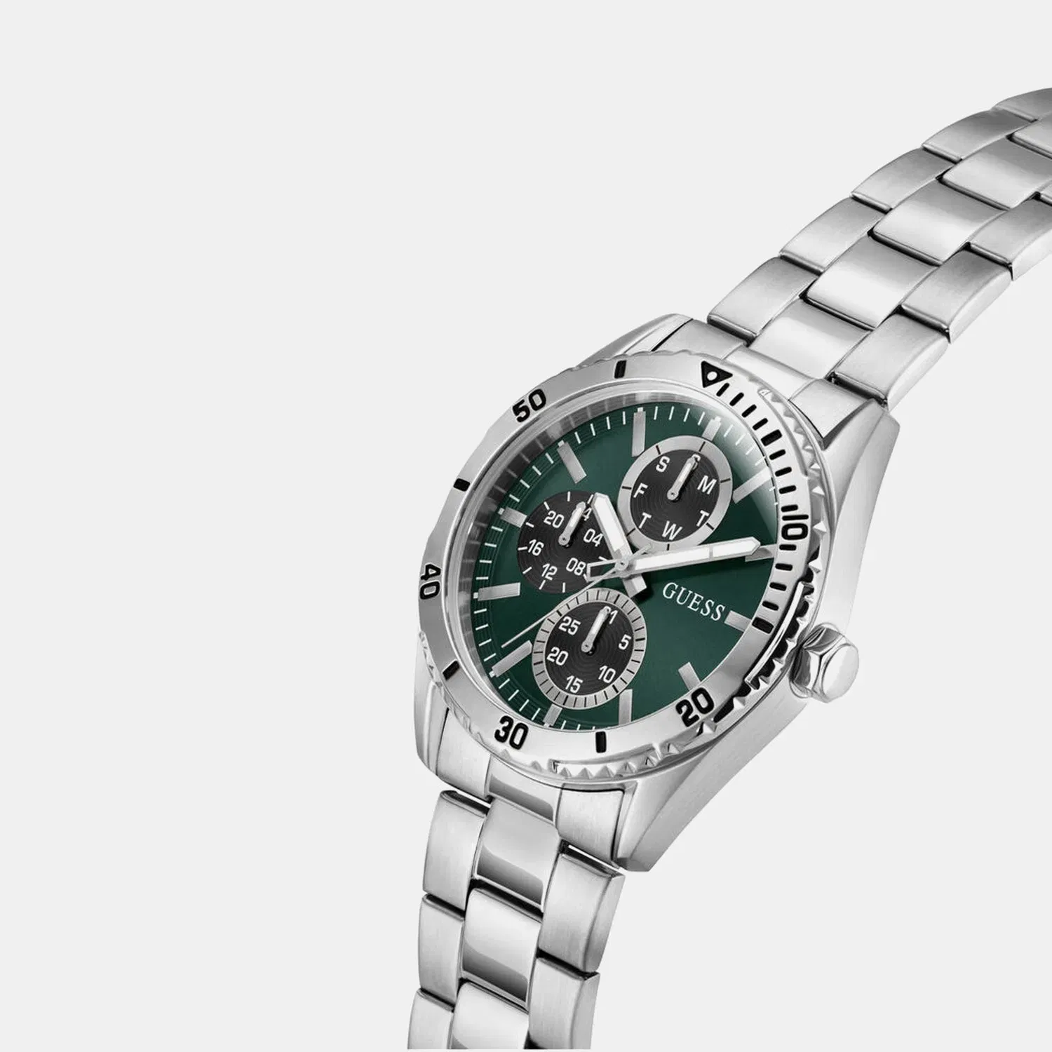 Guess GS Velocity Men Quartz Green Dial Analog Stainless Steel Gw1061G1