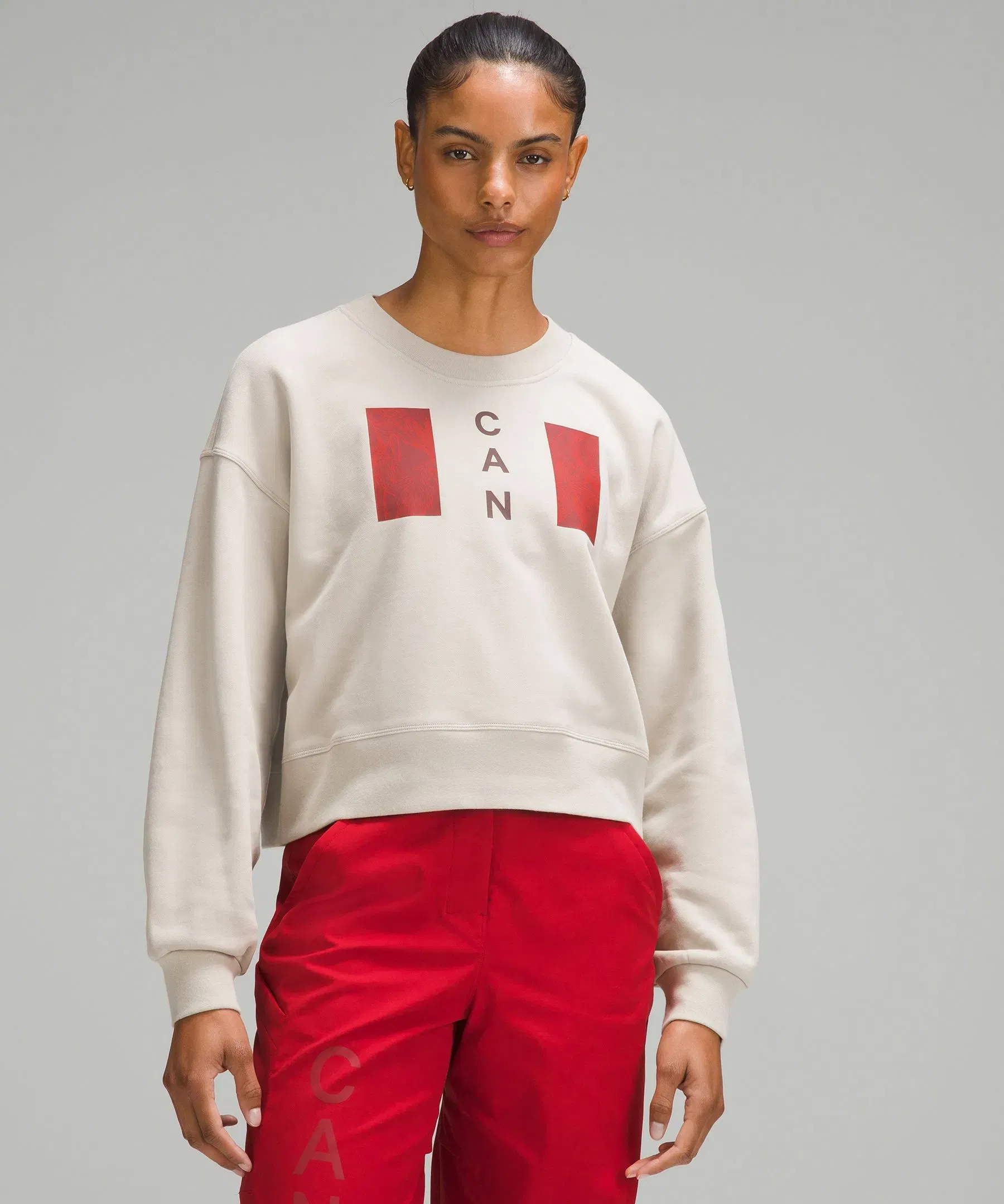 Lululemon Team Canada Perfectly Oversized Cropped Crew *CPC Logo