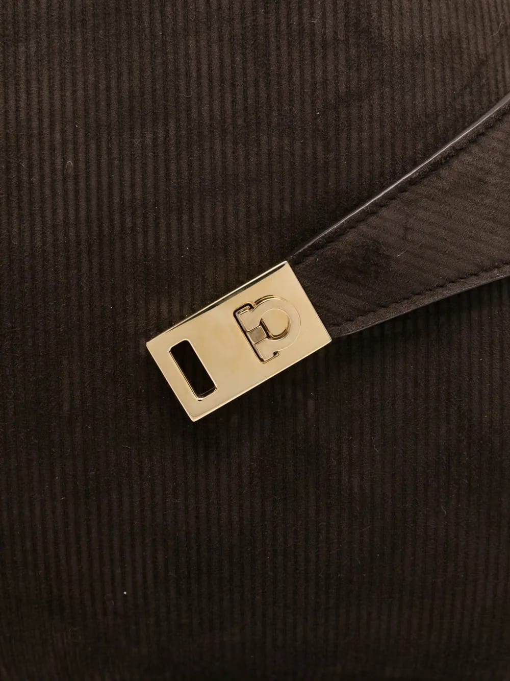 corduroy clasp tote bag