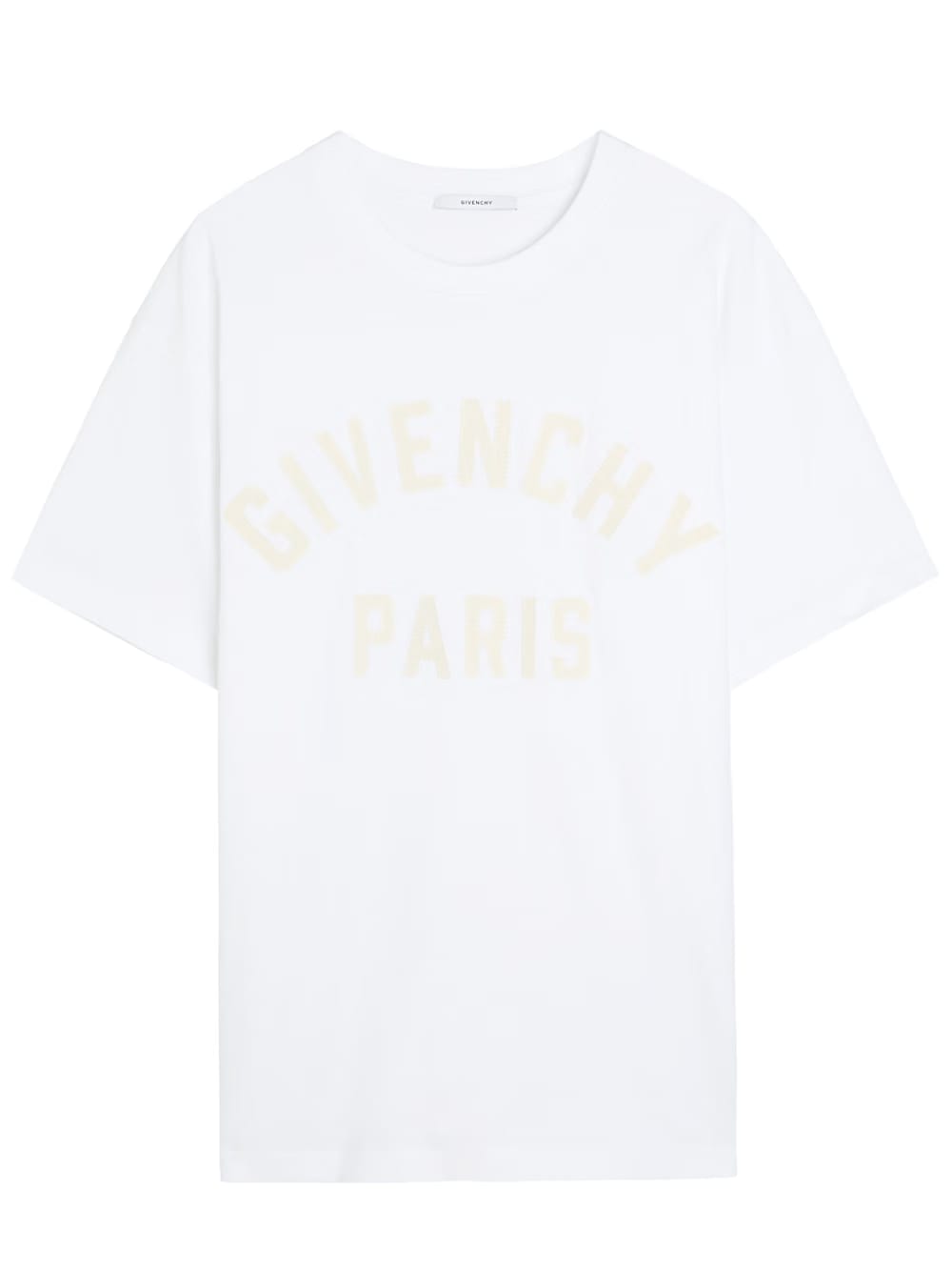 Givenchy Yellow Applique Logo T-Shirt in White