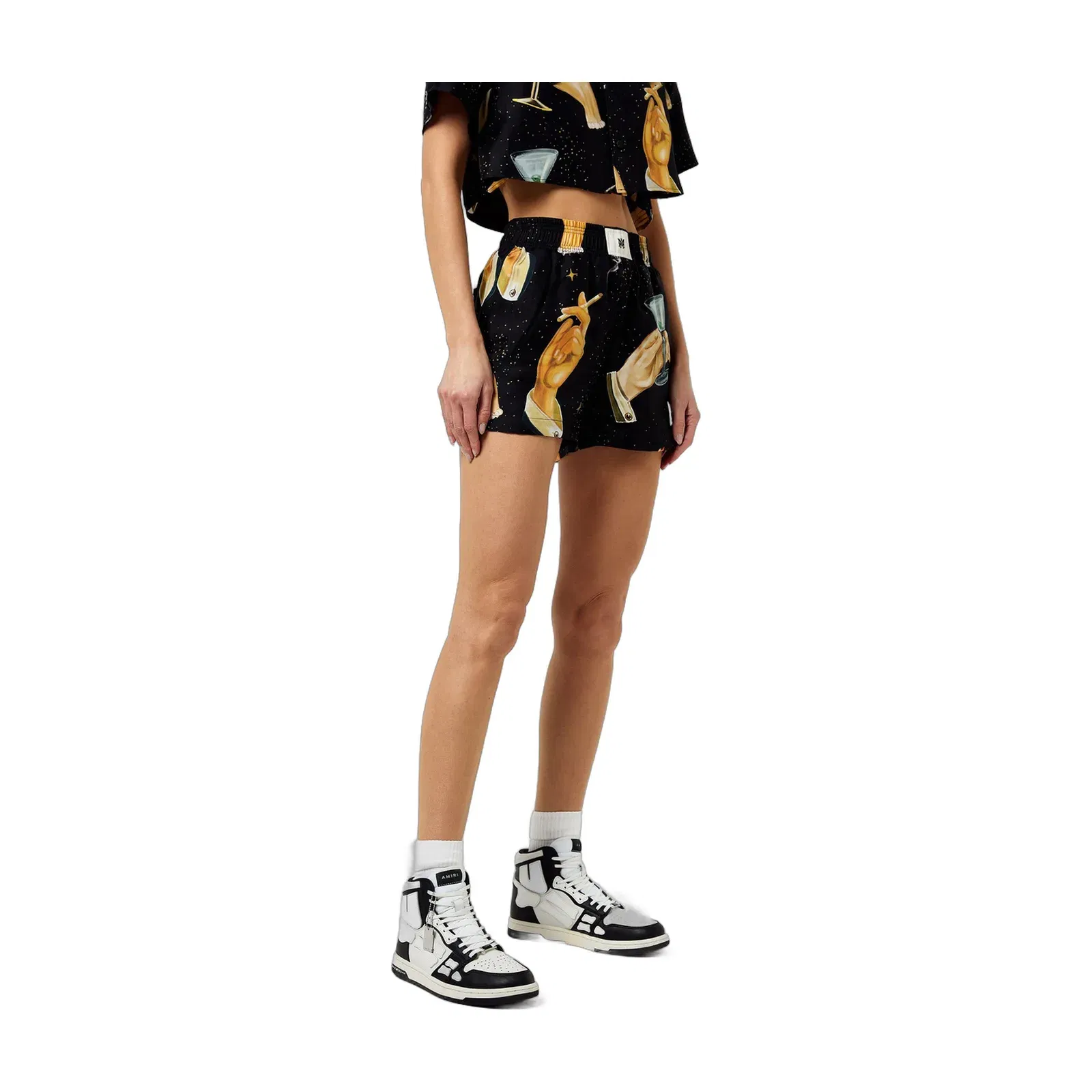 Skeleton High Top Sneakers